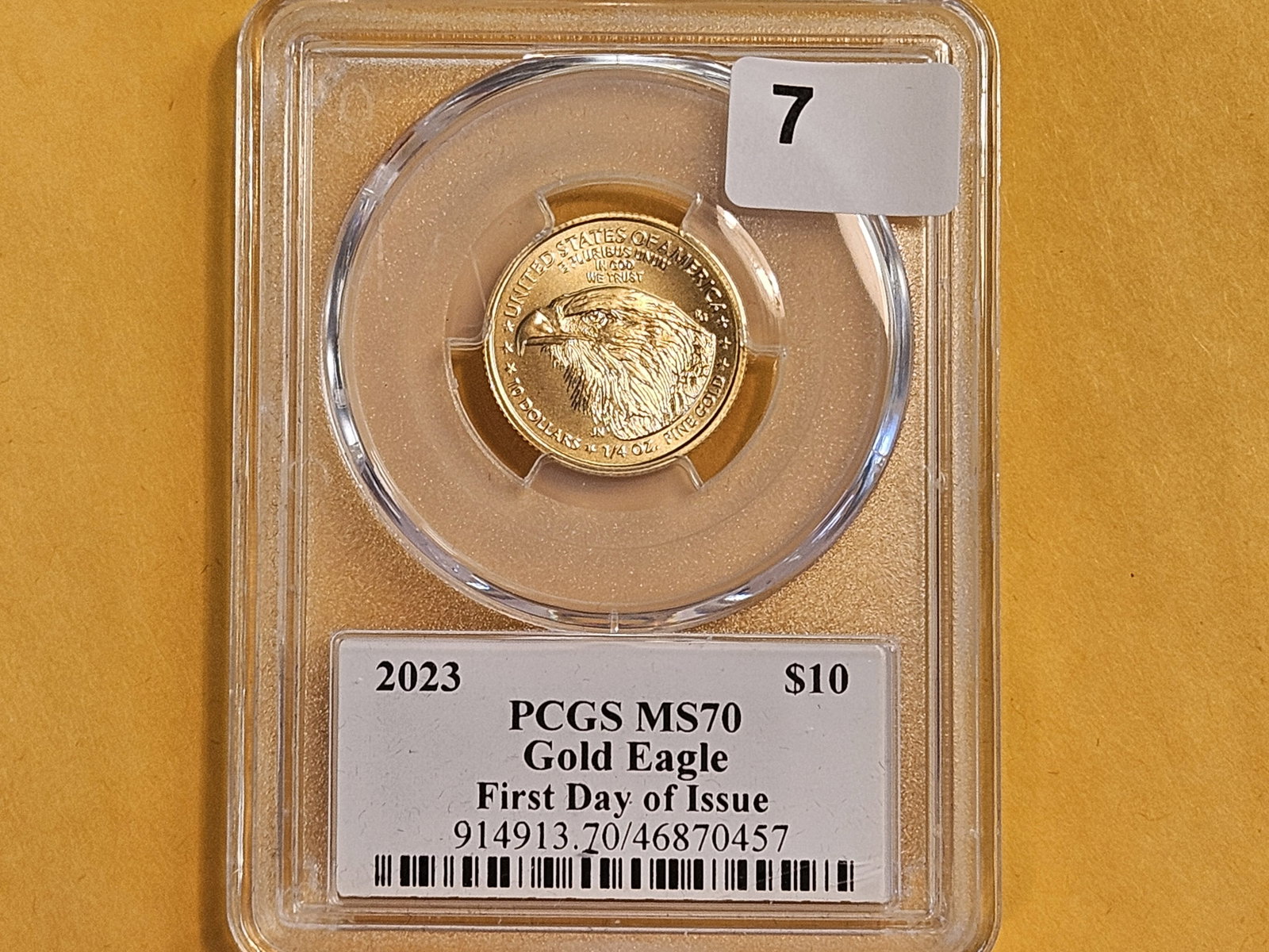 GOLD! PERFECT! PCGS 2023 American $10 Gold Eagle in Mint State 70 - 2