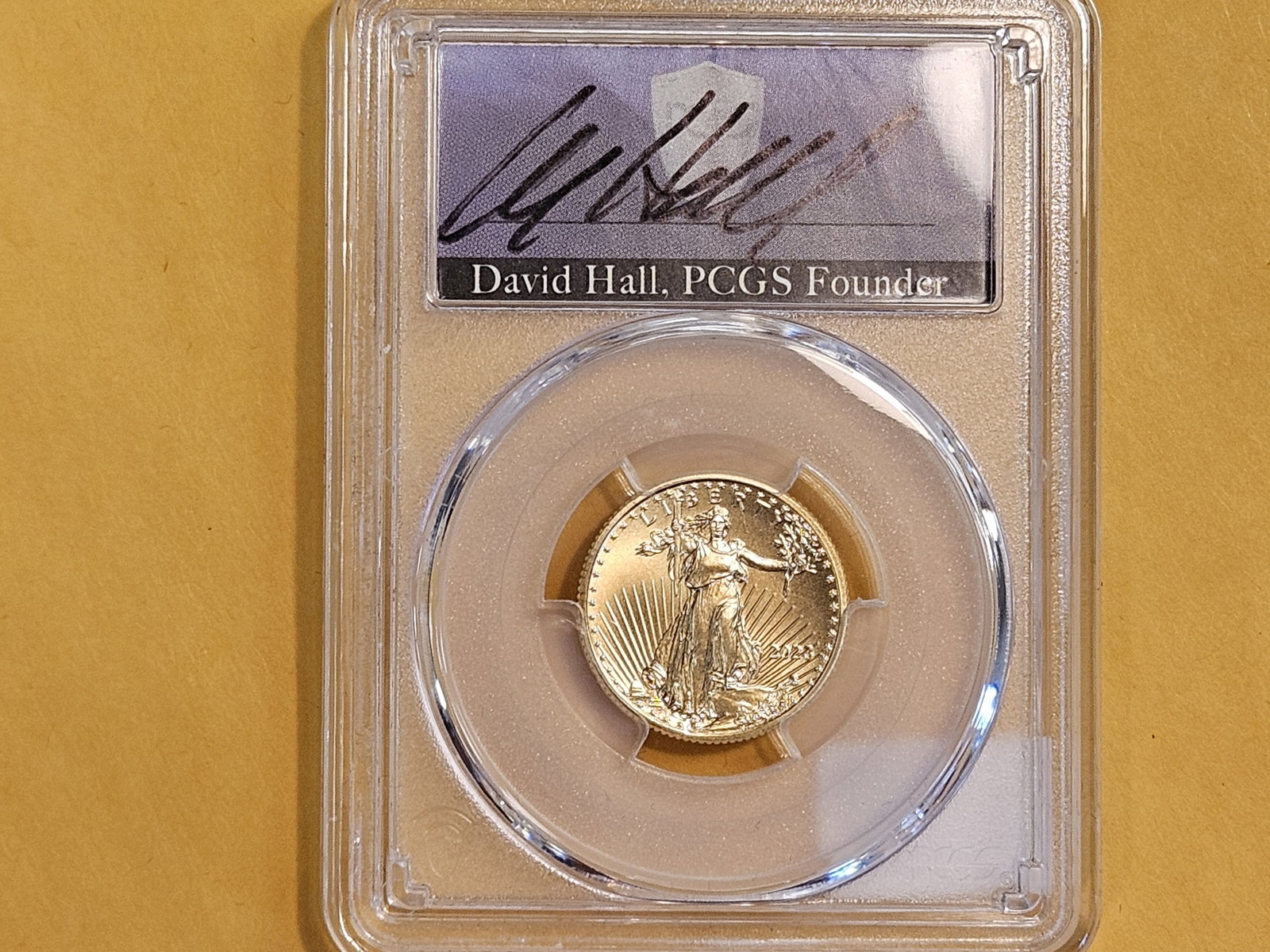 GOLD! PERFECT! PCGS 2023 American $10 Gold Eagle in Mint State 70 - 3