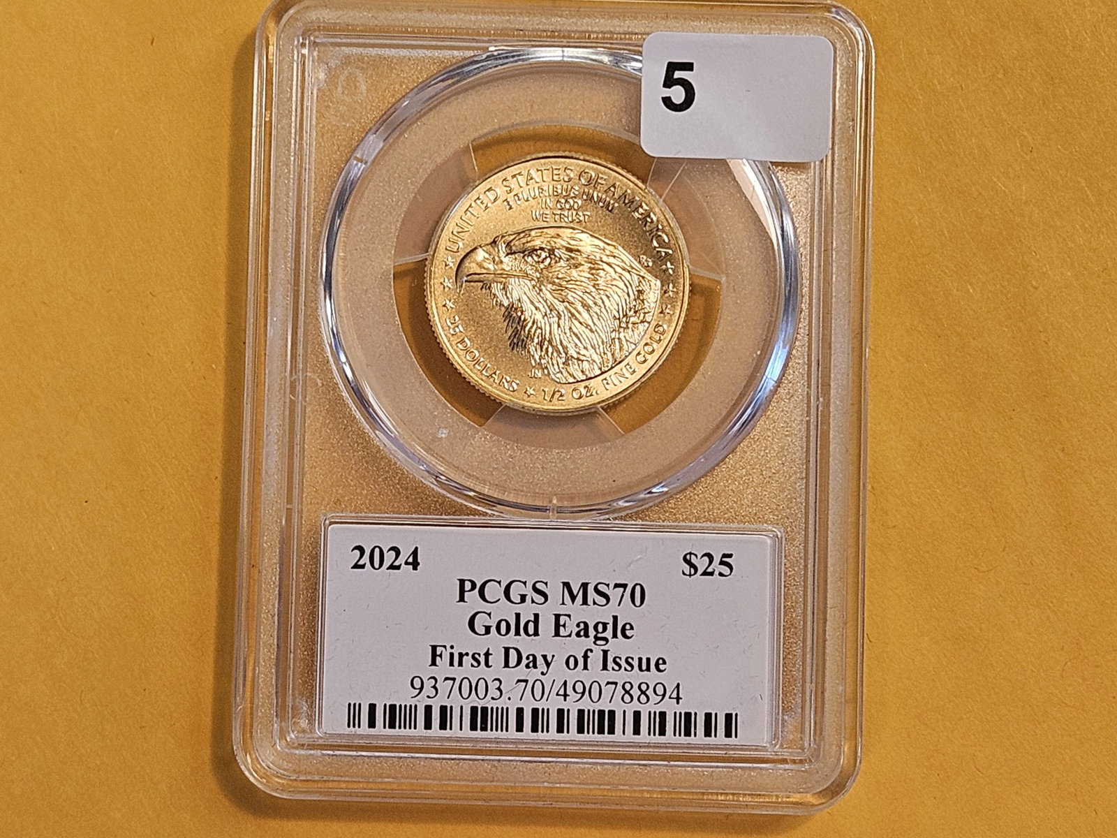 GOLD! PERFECT! PCGS 2024 American $25 Gold Eagle in Mint State 70 - 2