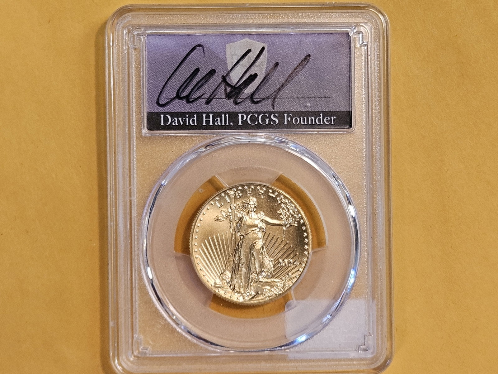 GOLD! PERFECT! PCGS 2024 American $25 Gold Eagle in Mint State 70 - 3