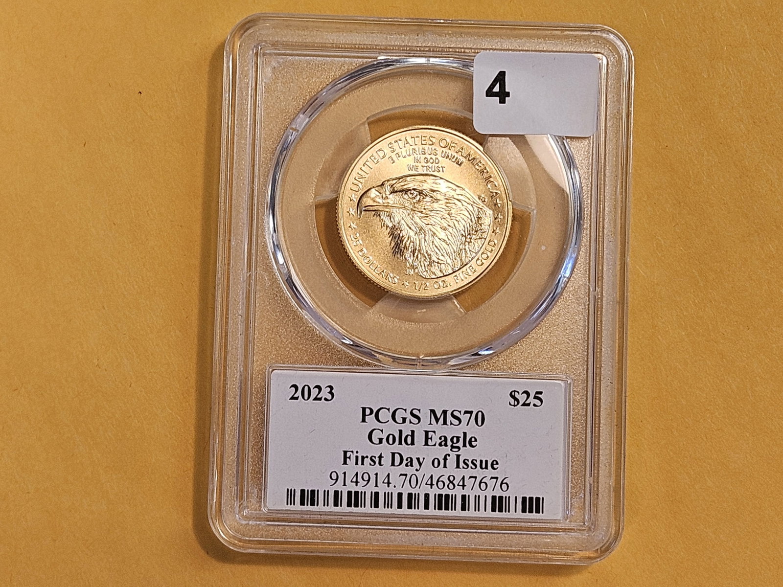 GOLD! PERFECT! PCGS 2023 American $25 Gold Eagle in Mint State 70 - 2