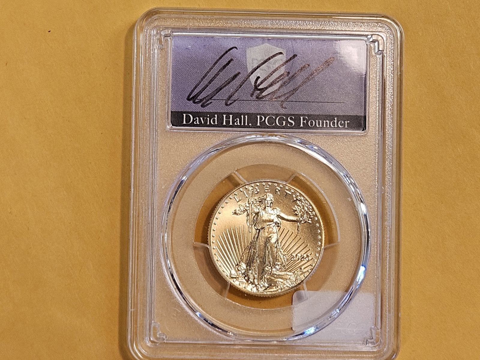 GOLD! PERFECT! PCGS 2023 American $25 Gold Eagle in Mint State 70 - 3