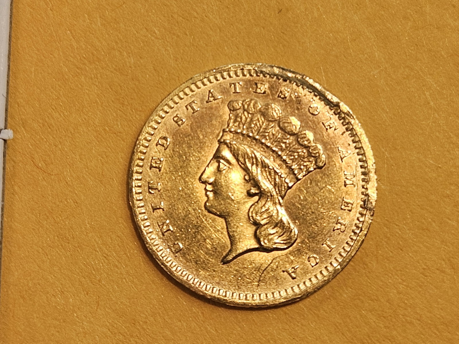 GOLD! Brilliant AU-BU 1862 Gold Dollar (1 of 8)