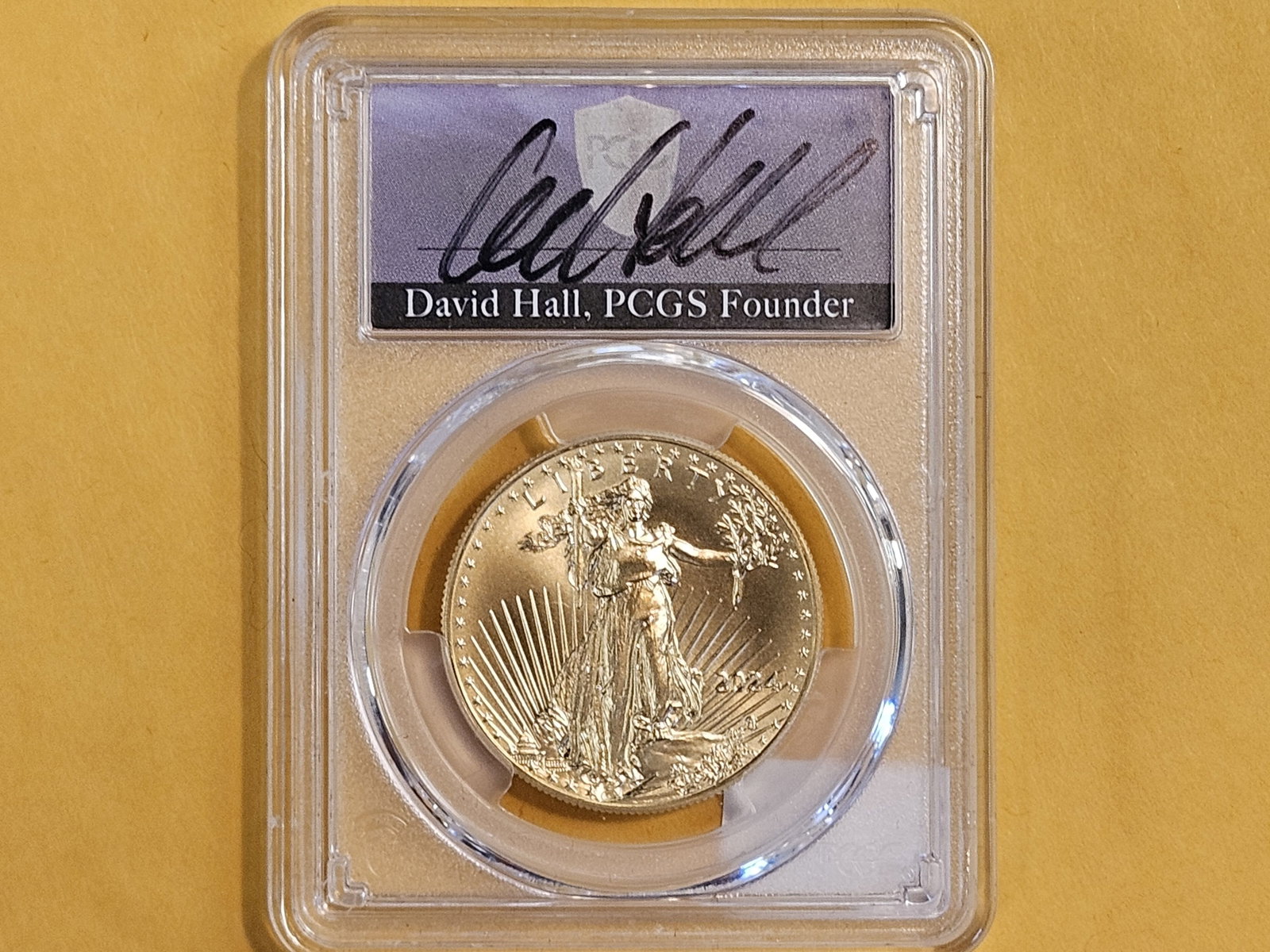 GOLD! PERFECT! PCGS 2024 American $50 Gold Eagle in Mint State 70 - 3