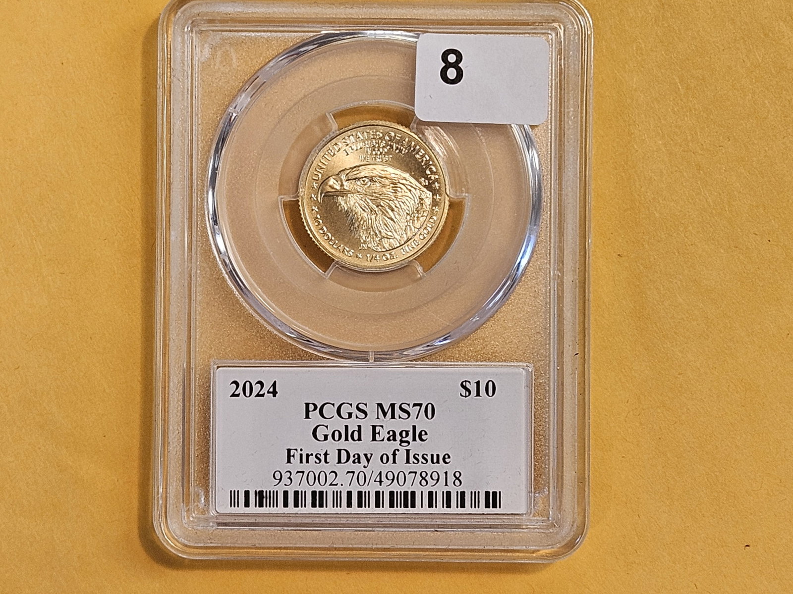 GOLD! PERFECT! PCGS 2024 American $10 Gold Eagle in Mint State 70 - 2