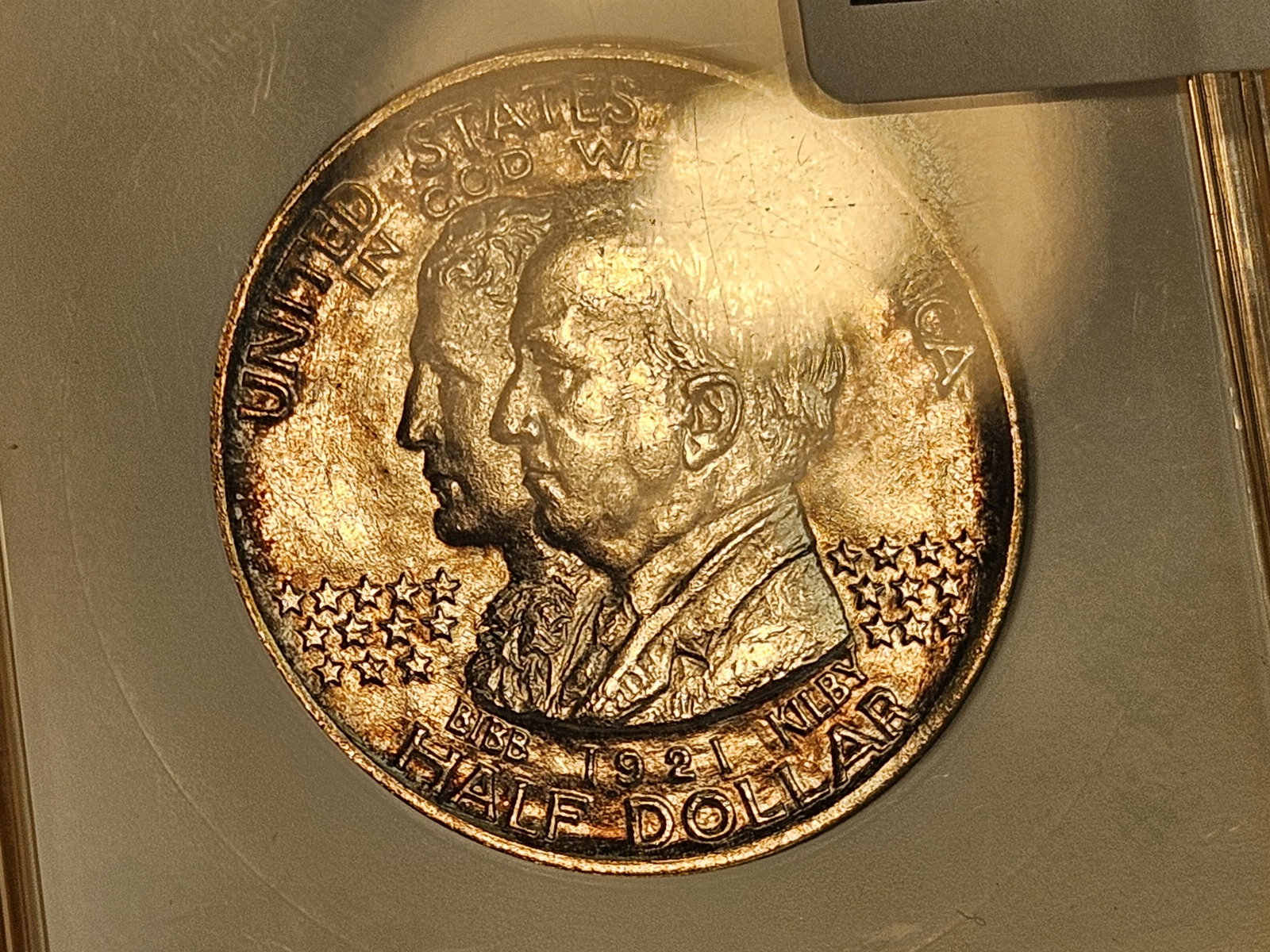 ANACS 1921 ALABAMA Commemorative Silver Half Dollar in Mint State 62 - 5