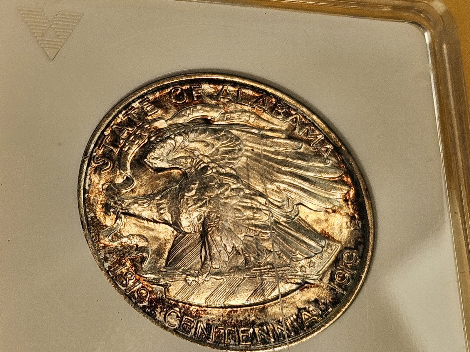 ANACS 1921 ALABAMA Commemorative Silver Half Dollar in Mint State 62 - 9