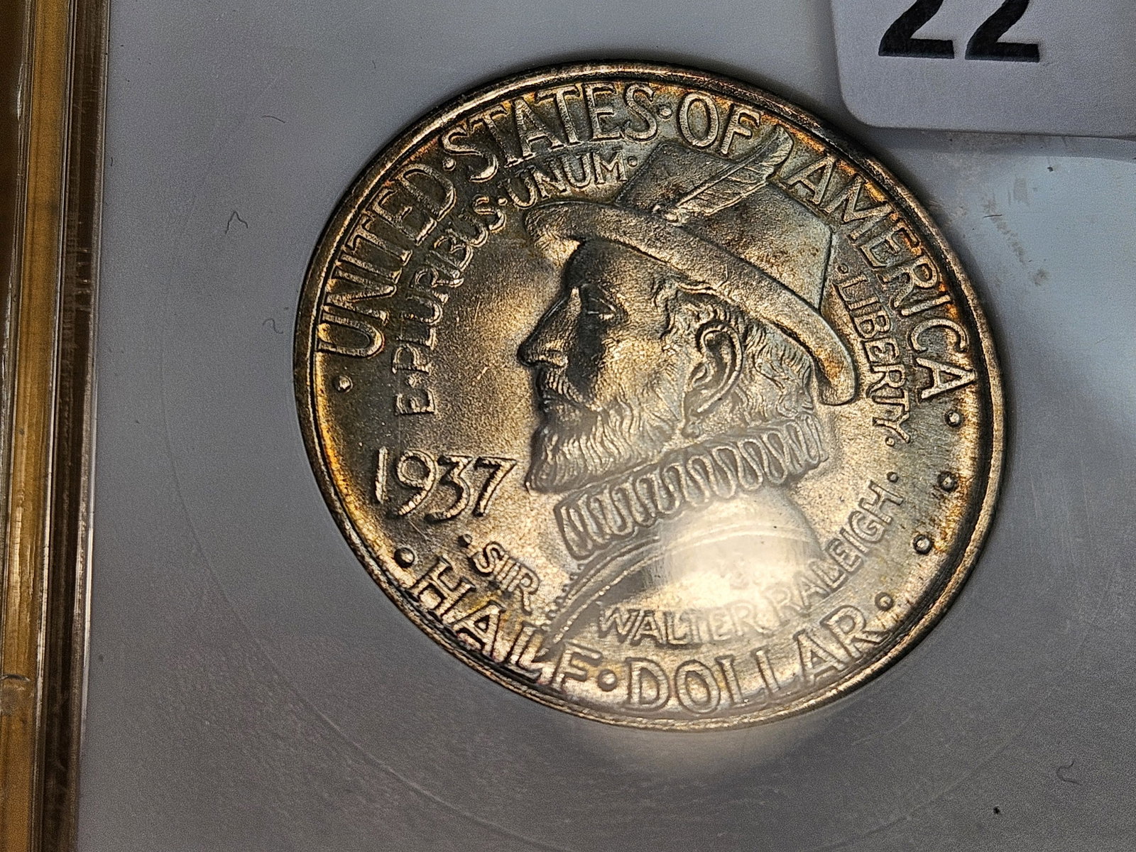 GEM! ANACS 1937 Roanoke Commemorative Silver Half Dollar in Mint State 65 - 3