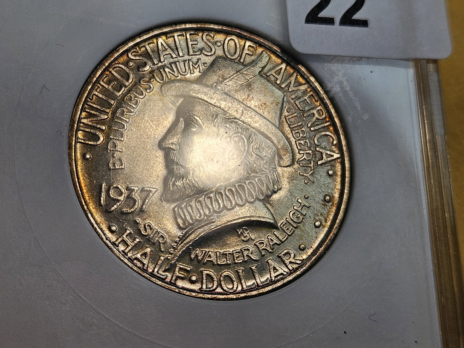 GEM! ANACS 1937 Roanoke Commemorative Silver Half Dollar in Mint State 65 - 4