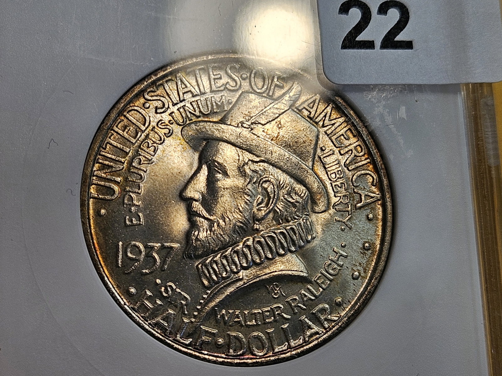 GEM! ANACS 1937 Roanoke Commemorative Silver Half Dollar in Mint State 65 - 5