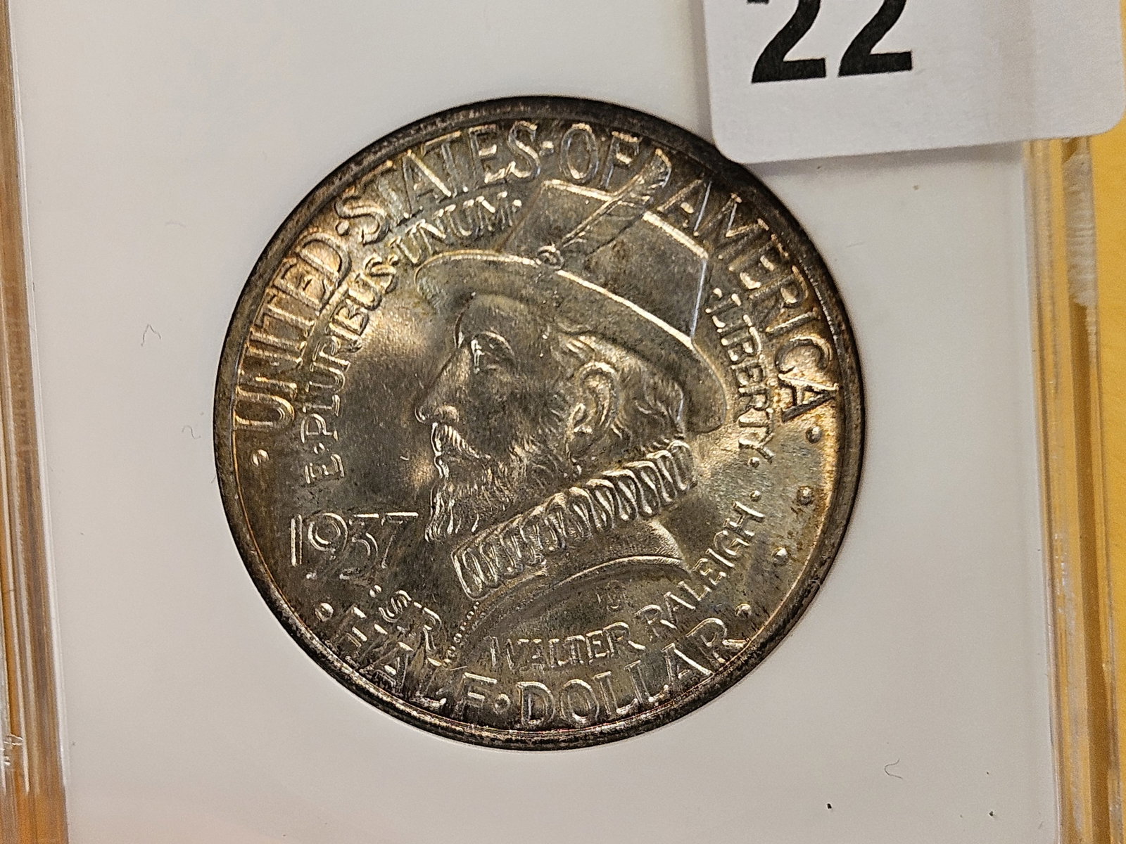 GEM! ANACS 1937 Roanoke Commemorative Silver Half Dollar in Mint State 65 - 6