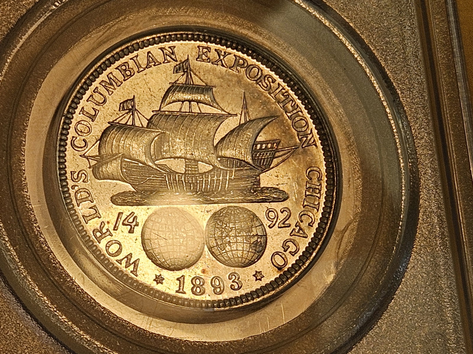 PCGS 1893 Columbian silver Half Dollar in Mint State 63 - 7