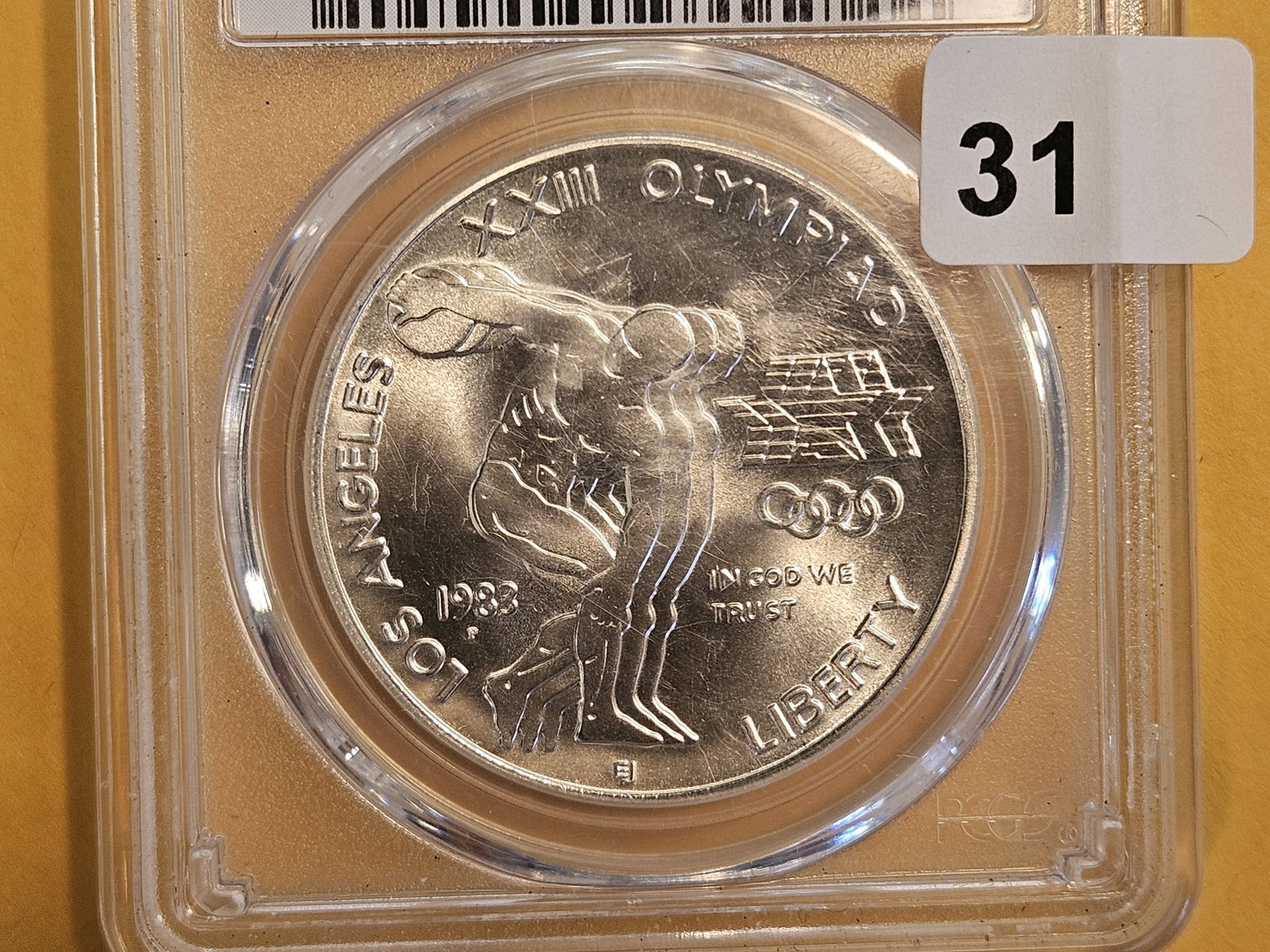 PCGS 1983-P Commemorative Silver Dollar in Mint State 69: Olympic