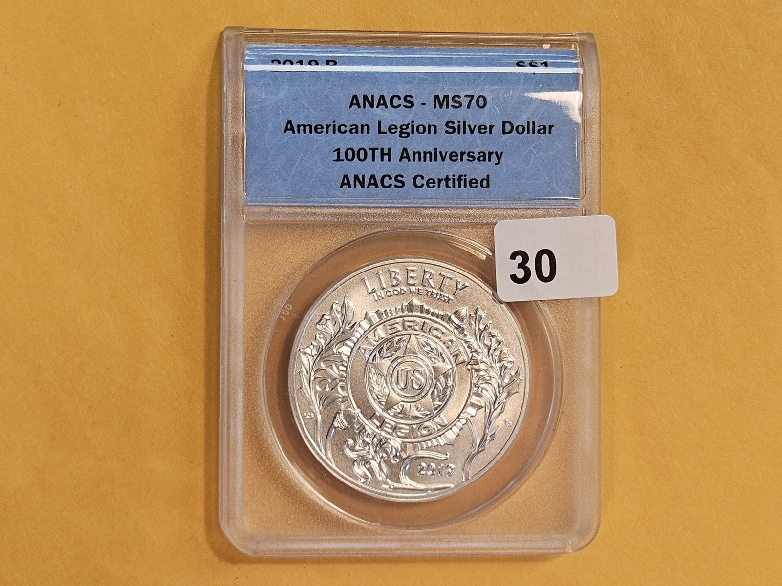 PERFECT! ANACS 2019-P Commemorative Silver Dollar in Mint State 70 - 2