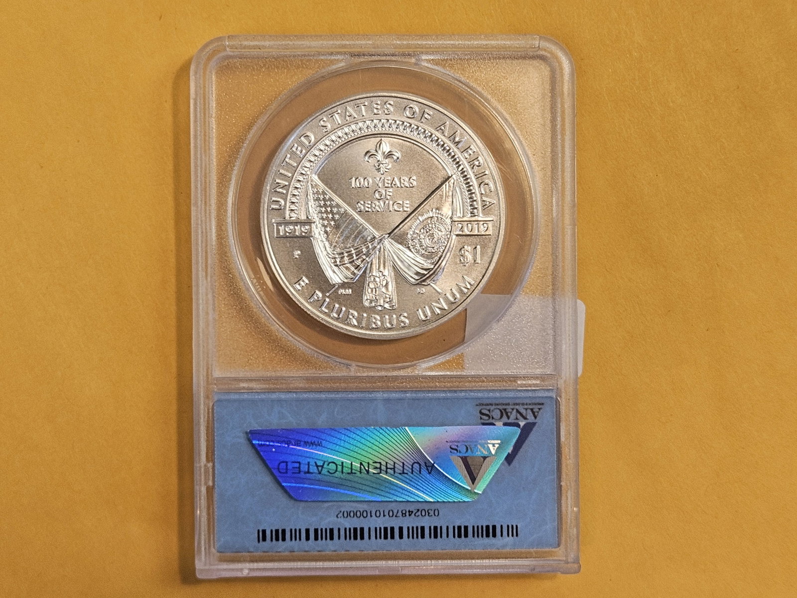 PERFECT! ANACS 2019-P Commemorative Silver Dollar in Mint State 70 - 3