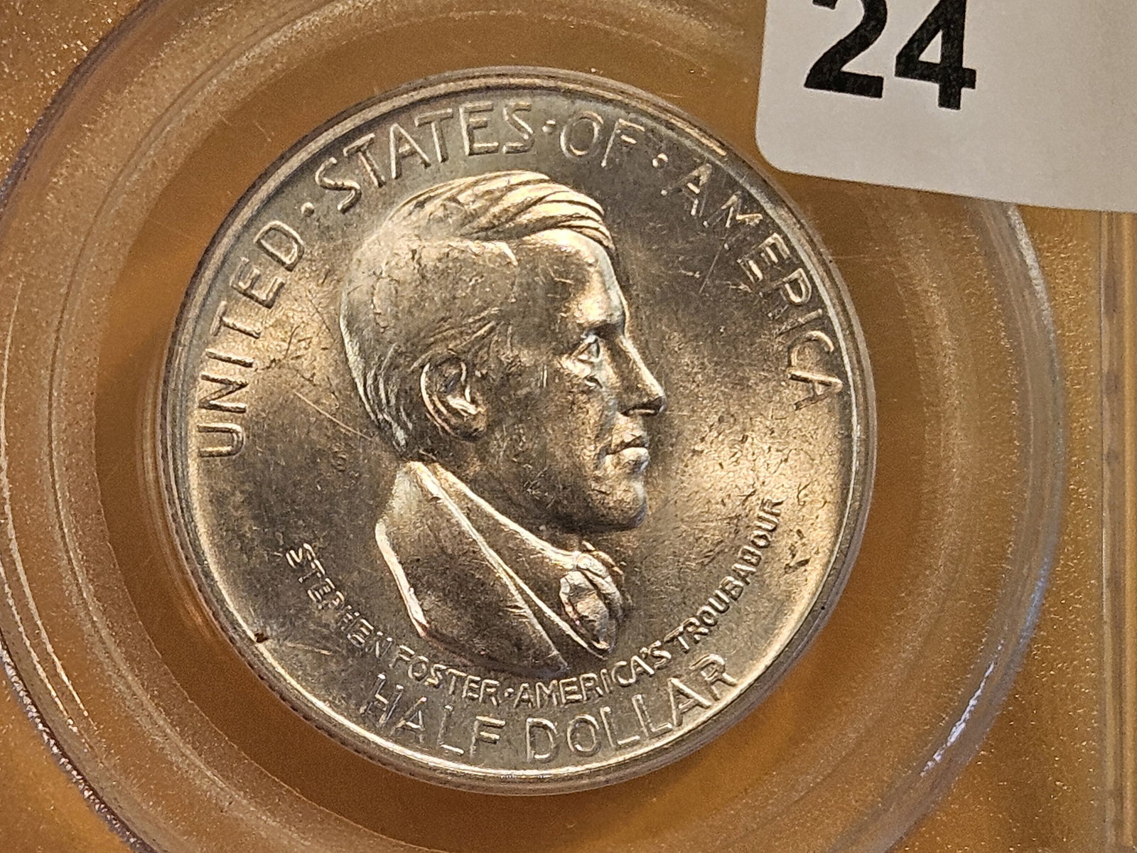 PCGS OGH 1936-S Cincinatti Commemorative Silver Half Dollar in Mint State 63 - 4
