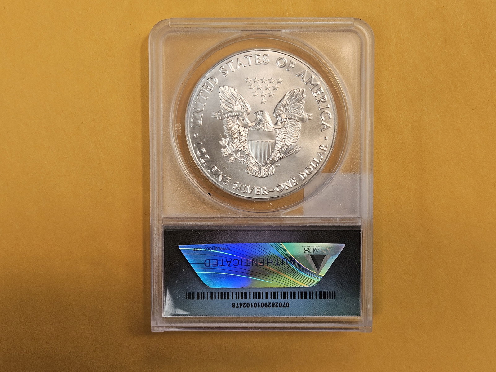 PERFECT! ANACS 2021 (P) American Silver Eagle in Mint State 70 - 2