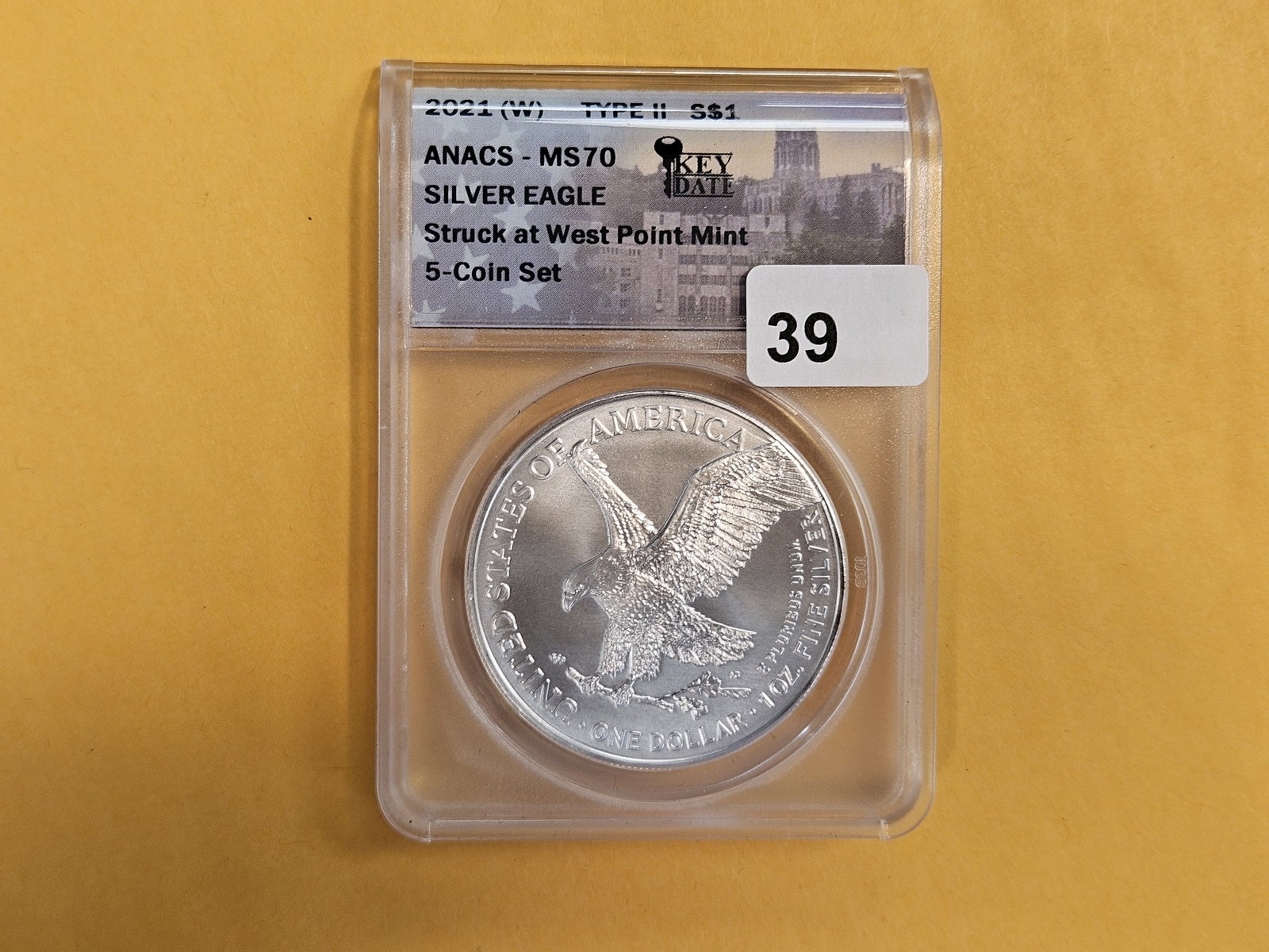 PERFECT! ANACS 2021 (W) American Silver Eagle in Mint State 70 (1 of 2)