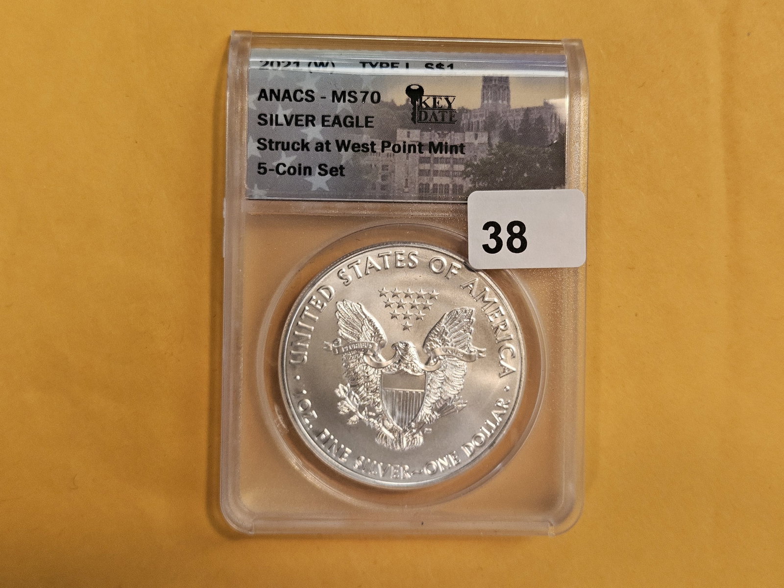 PERFECT! ANACS 2021 (W) American Silver Eagle in Mint State 70: Perfect Grade