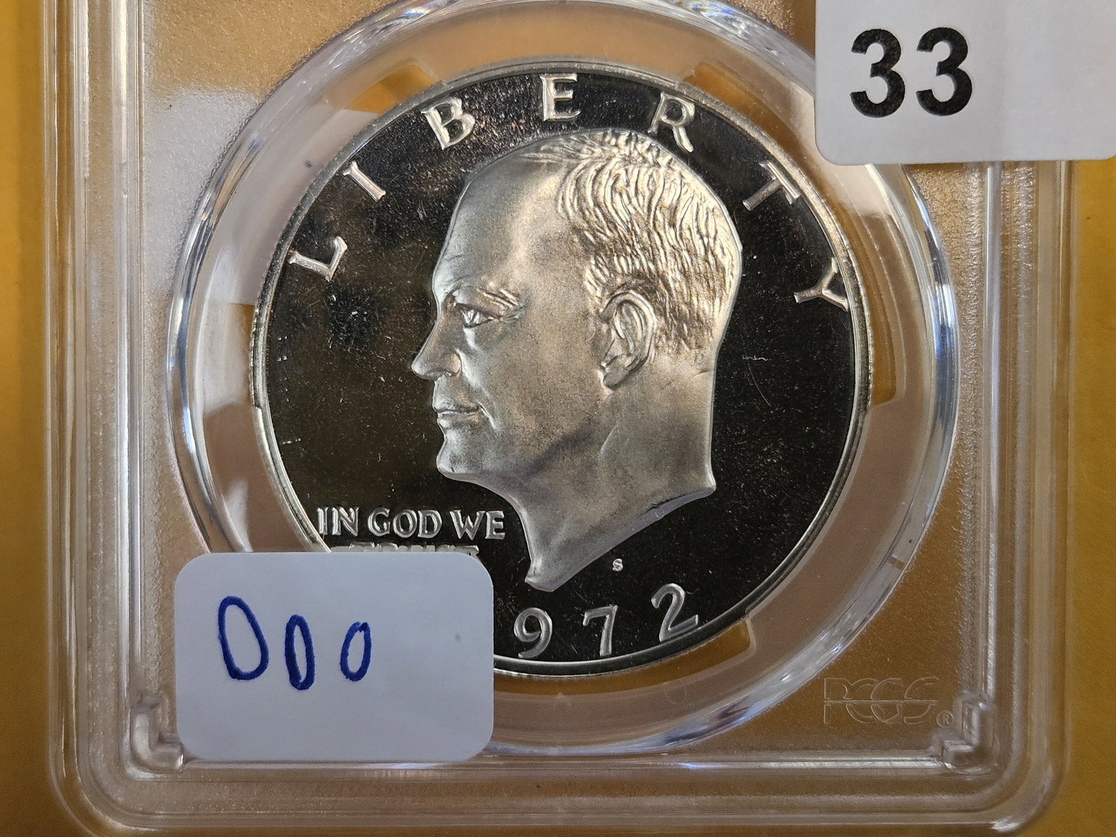 Variety! PCGS 1972-S Silver Eisenhower Dollar in Proof 68 Deep Cameo (1 of 3)