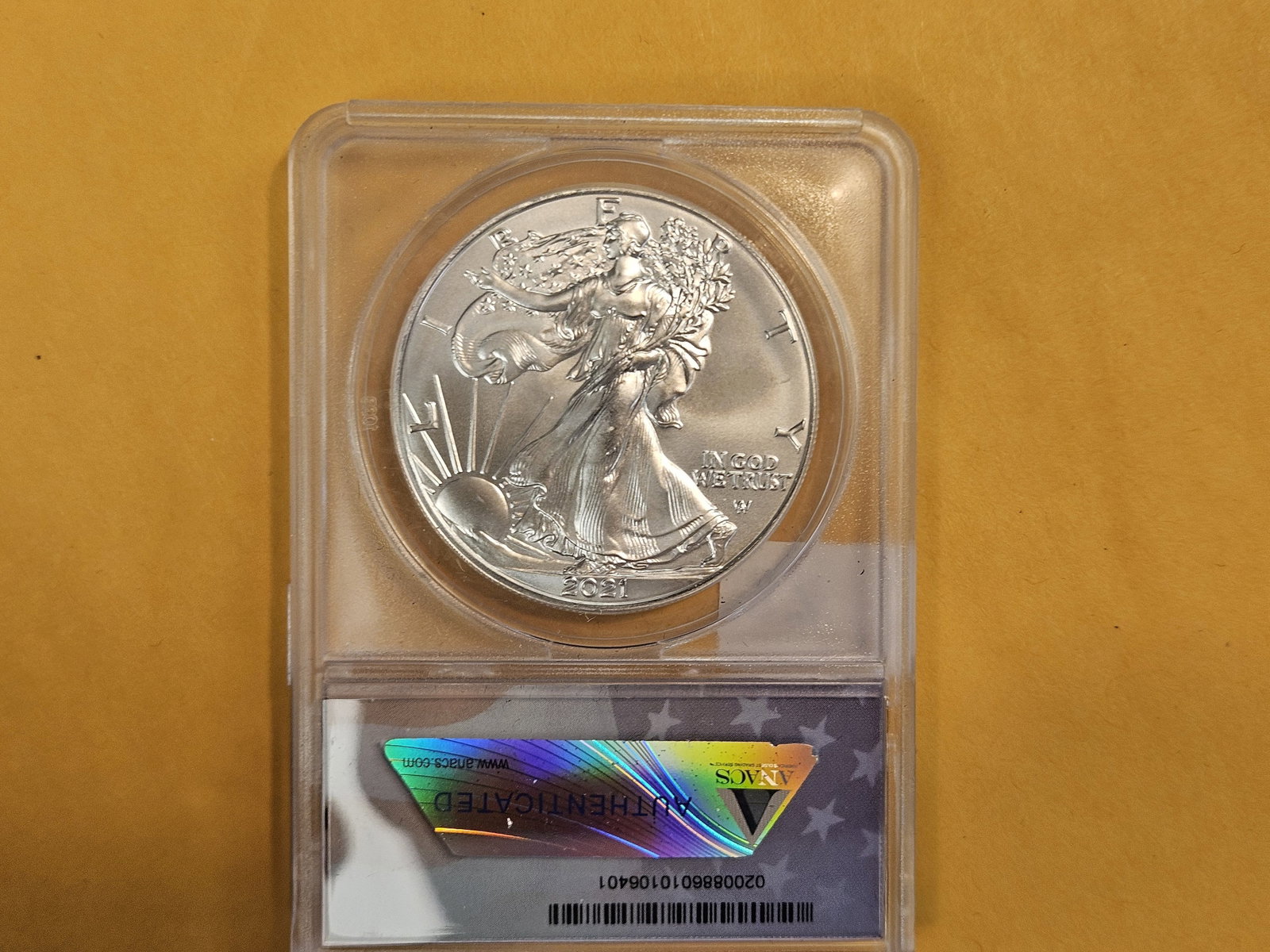 PERFECT! ANACS 2021 (S) American Silver Eagle in Mint State 70 - 2