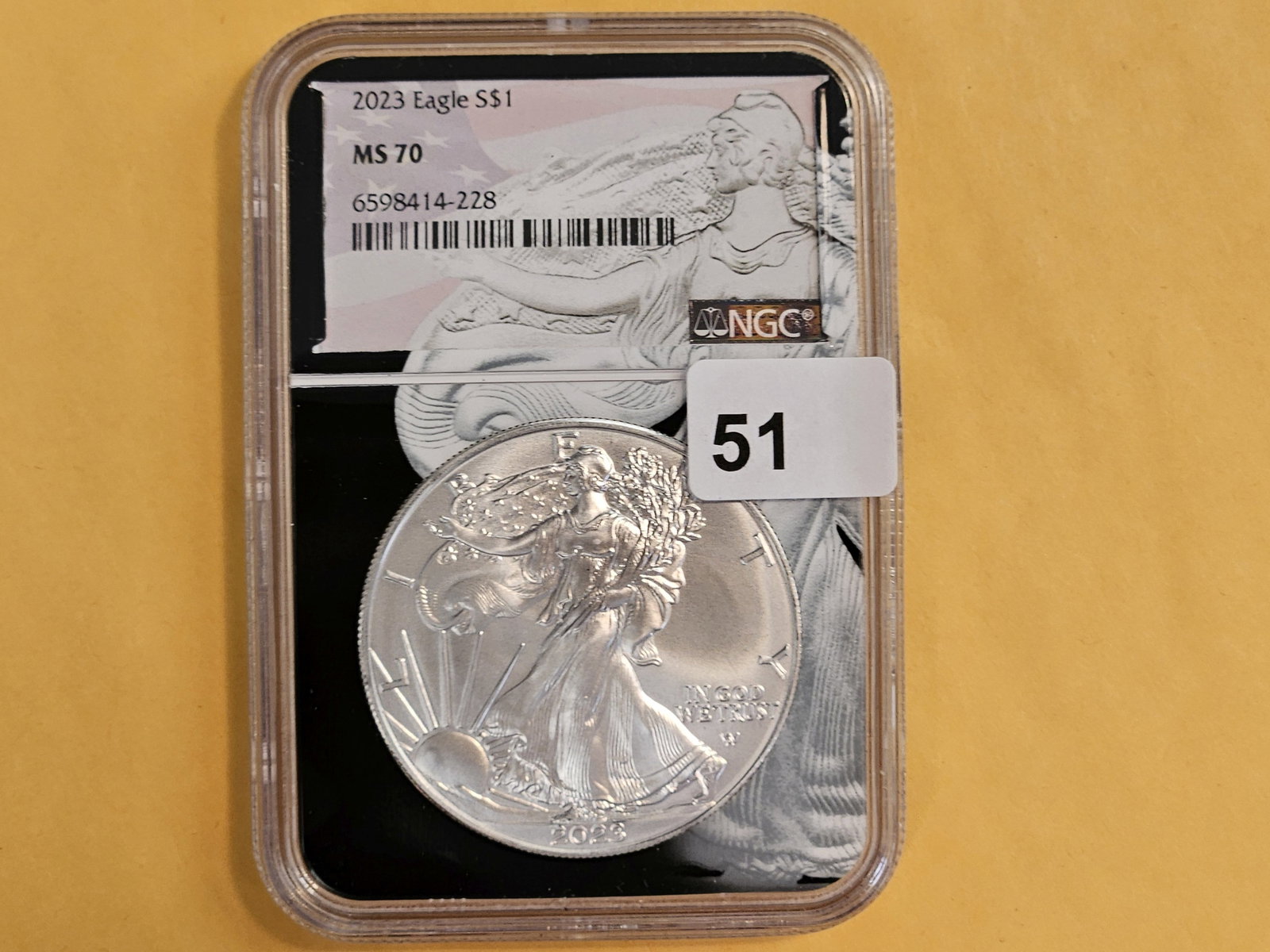 PERFECT! NGC 2023 American Silver Eagle in Mint State 70 (1 of 2)