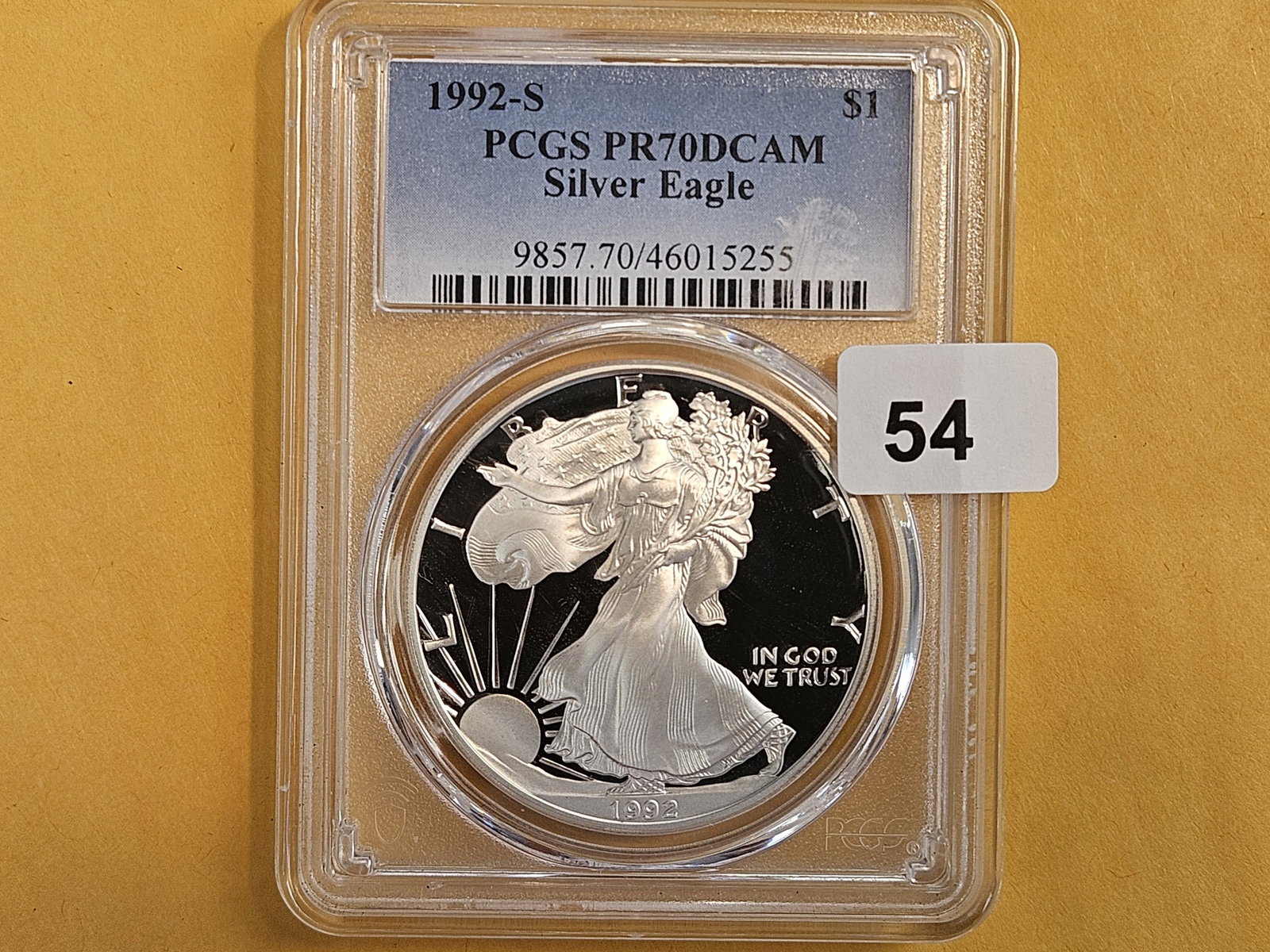 * PERFECT * Better Date PCGS 1992-S American Silver Eagle in Proof 70 Deep Cameo: Perfect Grade! Better Date! Check your price guides on these early ASE Proofs!