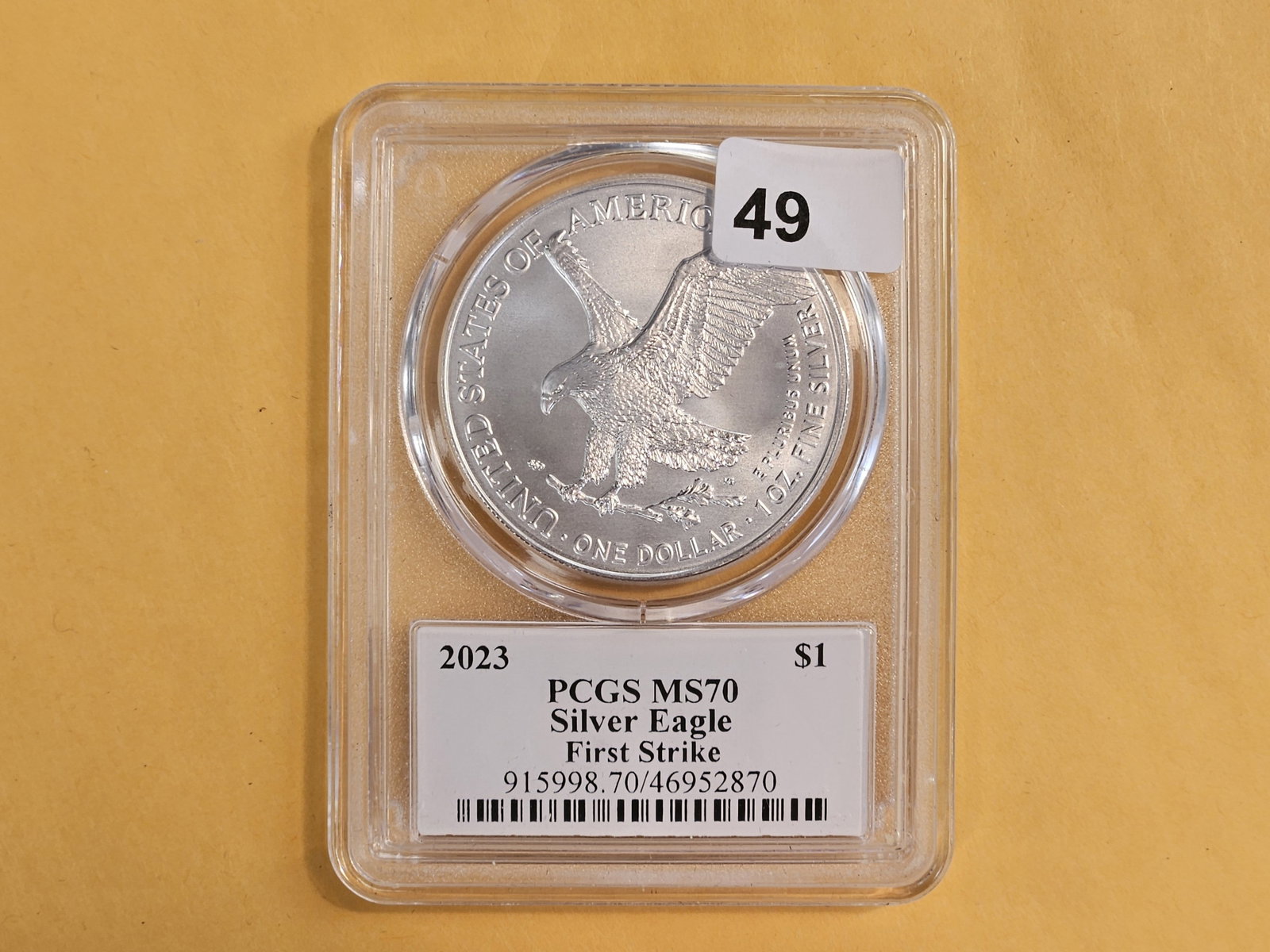 PERFECT! PCGS 2023 American Silver Eagle in Mint State 70 (1 of 2)