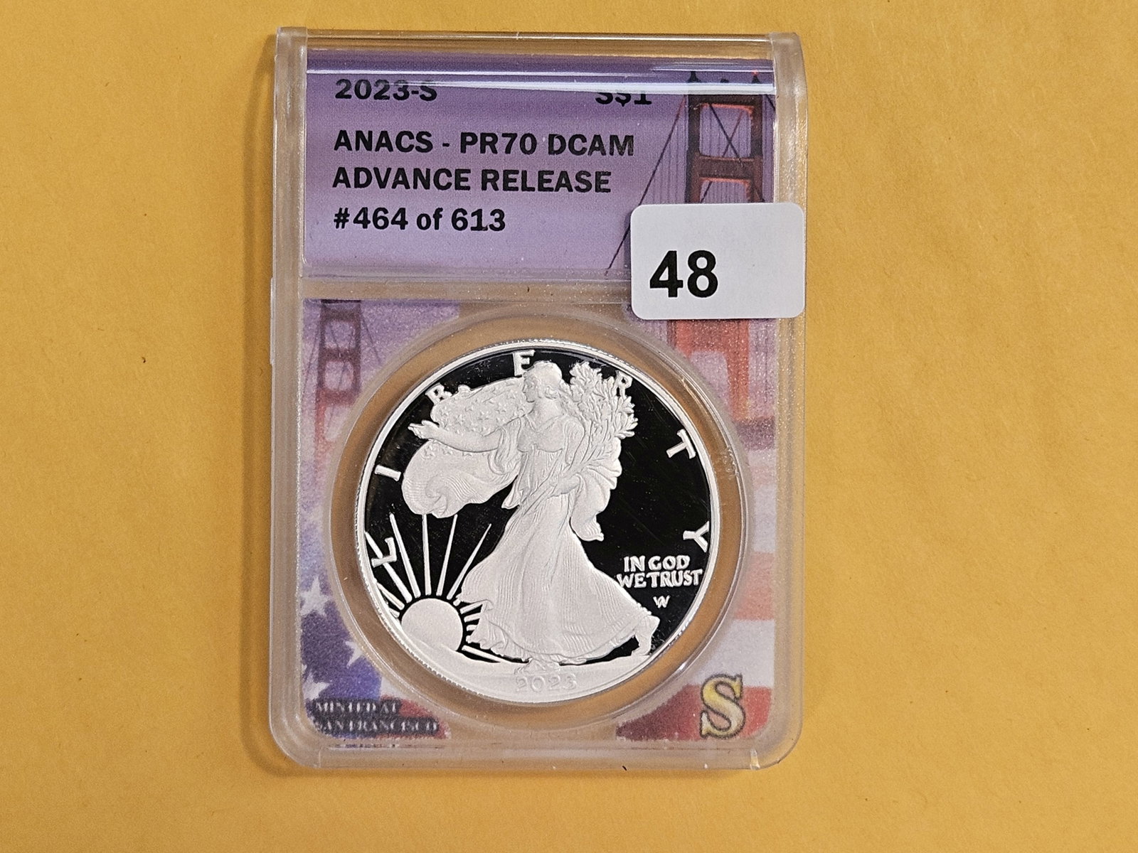 PERFECT! ANACS 2023-S American Silver Eagle in Proof 70 Deep Cameo (1 of 2)