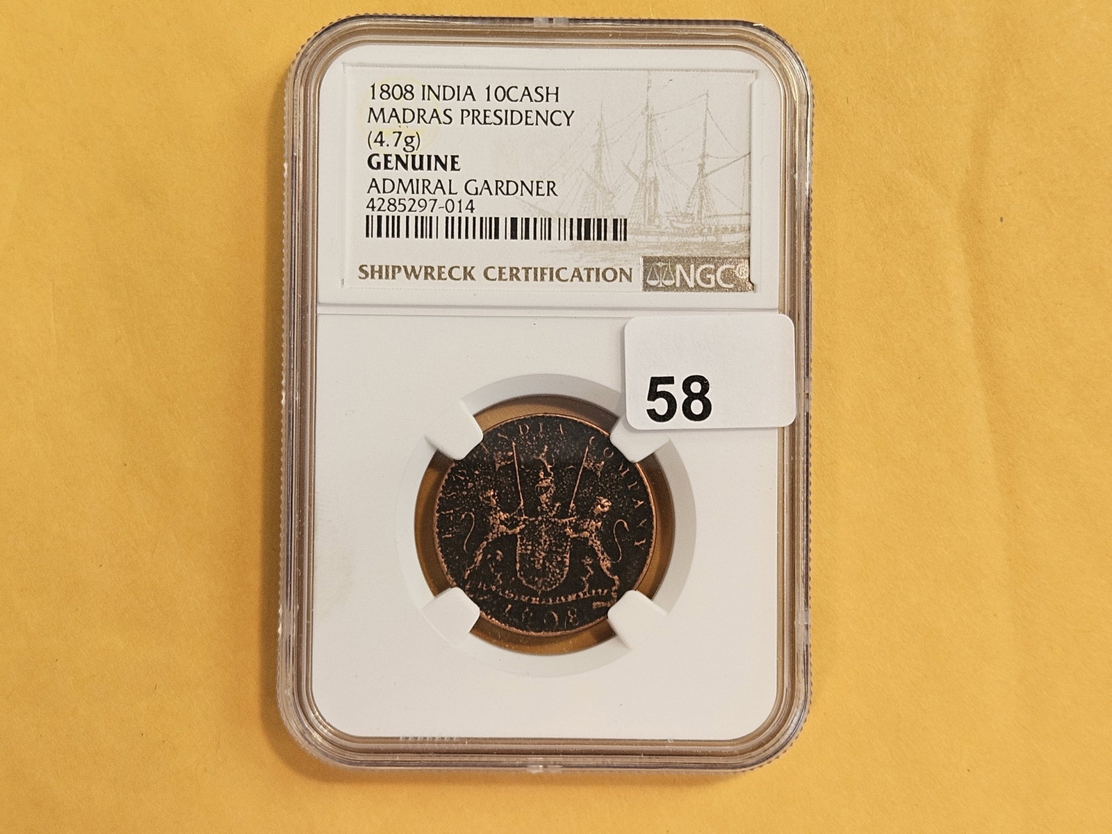 NGC 1808 East India Company 10 cash - 2