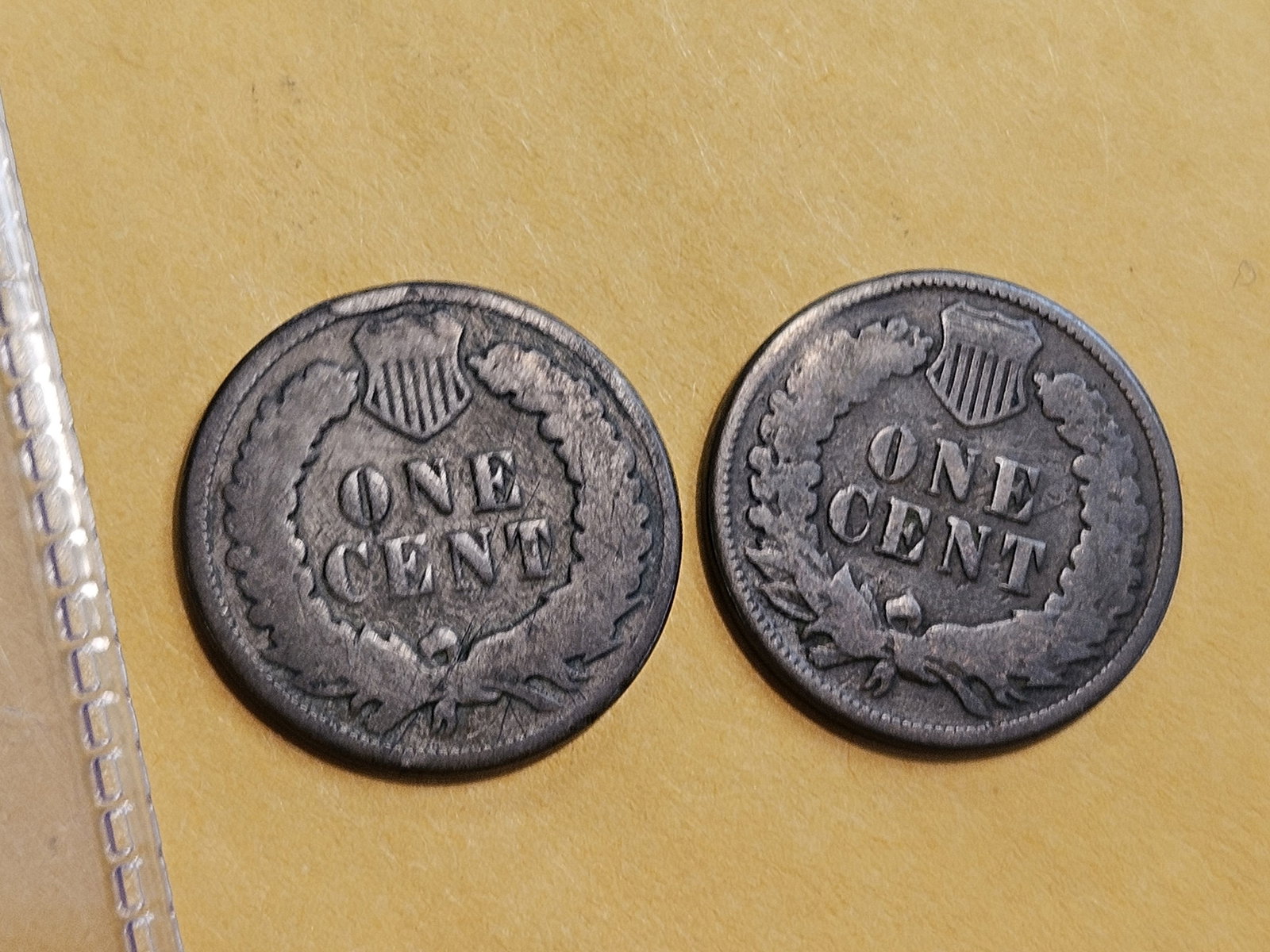 Two 1873 Indian Cent cents - 3
