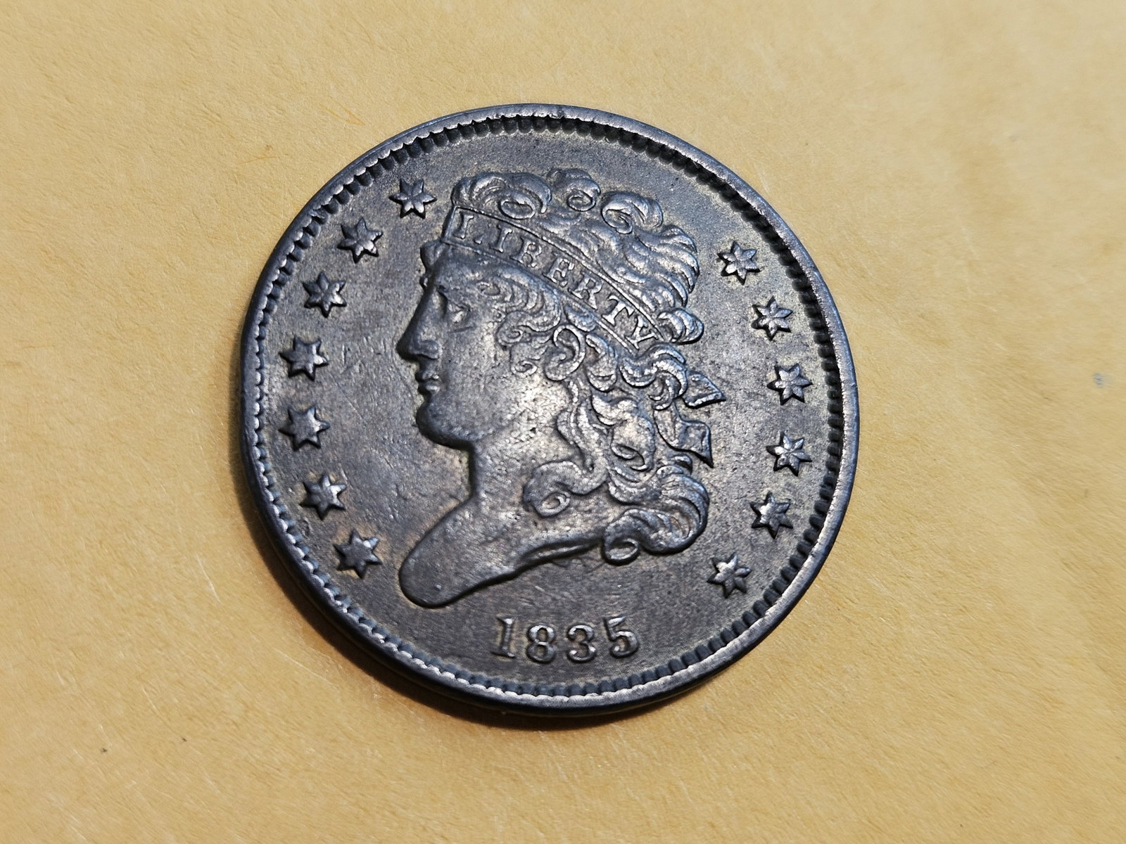 1835 Classic Head Half Cent in Very Fine plus (1 of 6)