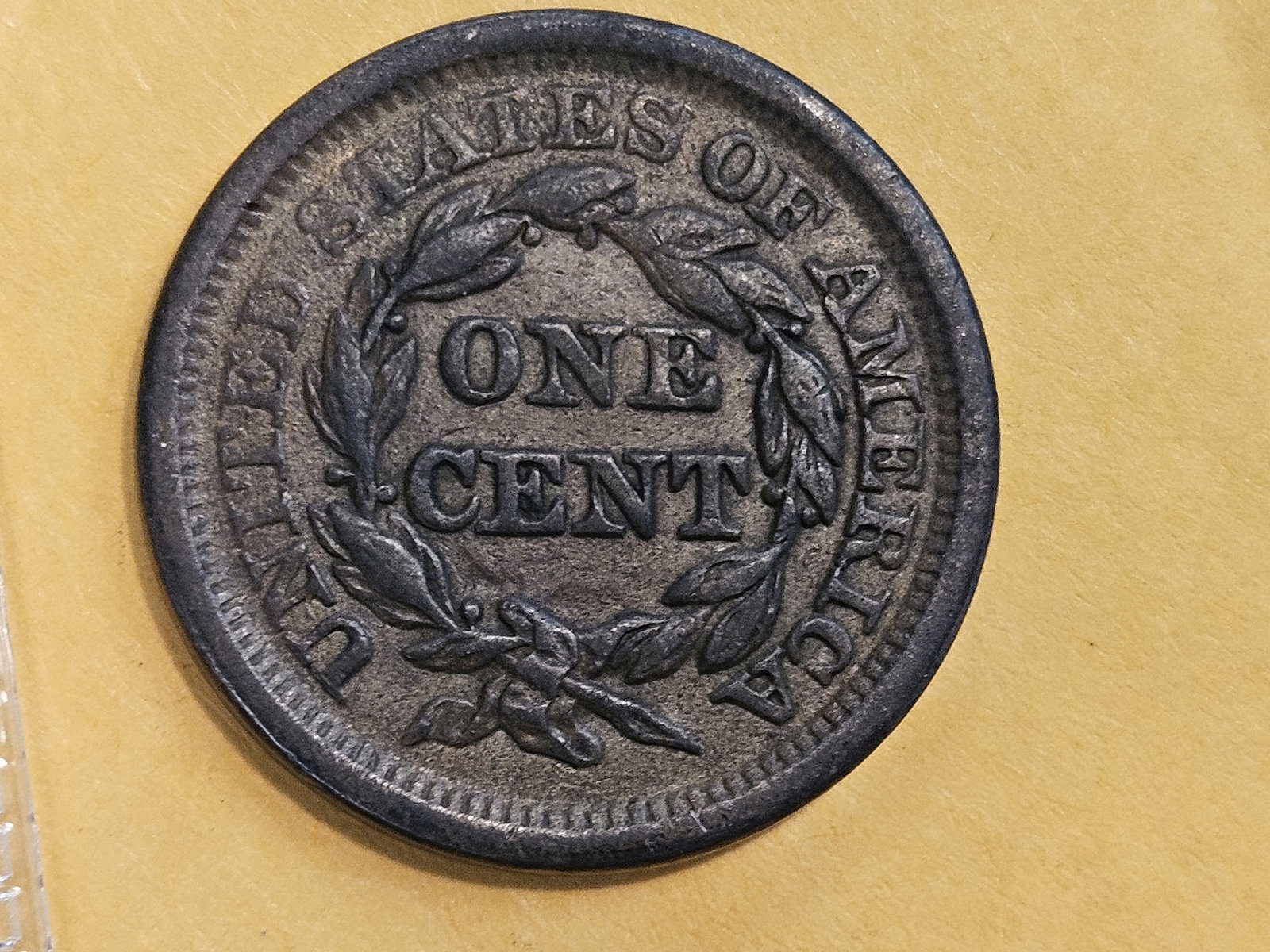 1857 Braided Hair Large Cent in About Uncirculated - 6