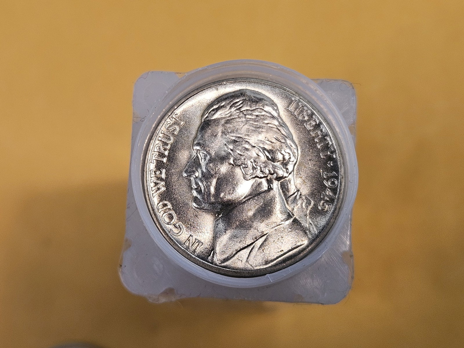 Full, Brilliant Uncirculated Roll of Silver 1945-D Jefferson Nickels - 2