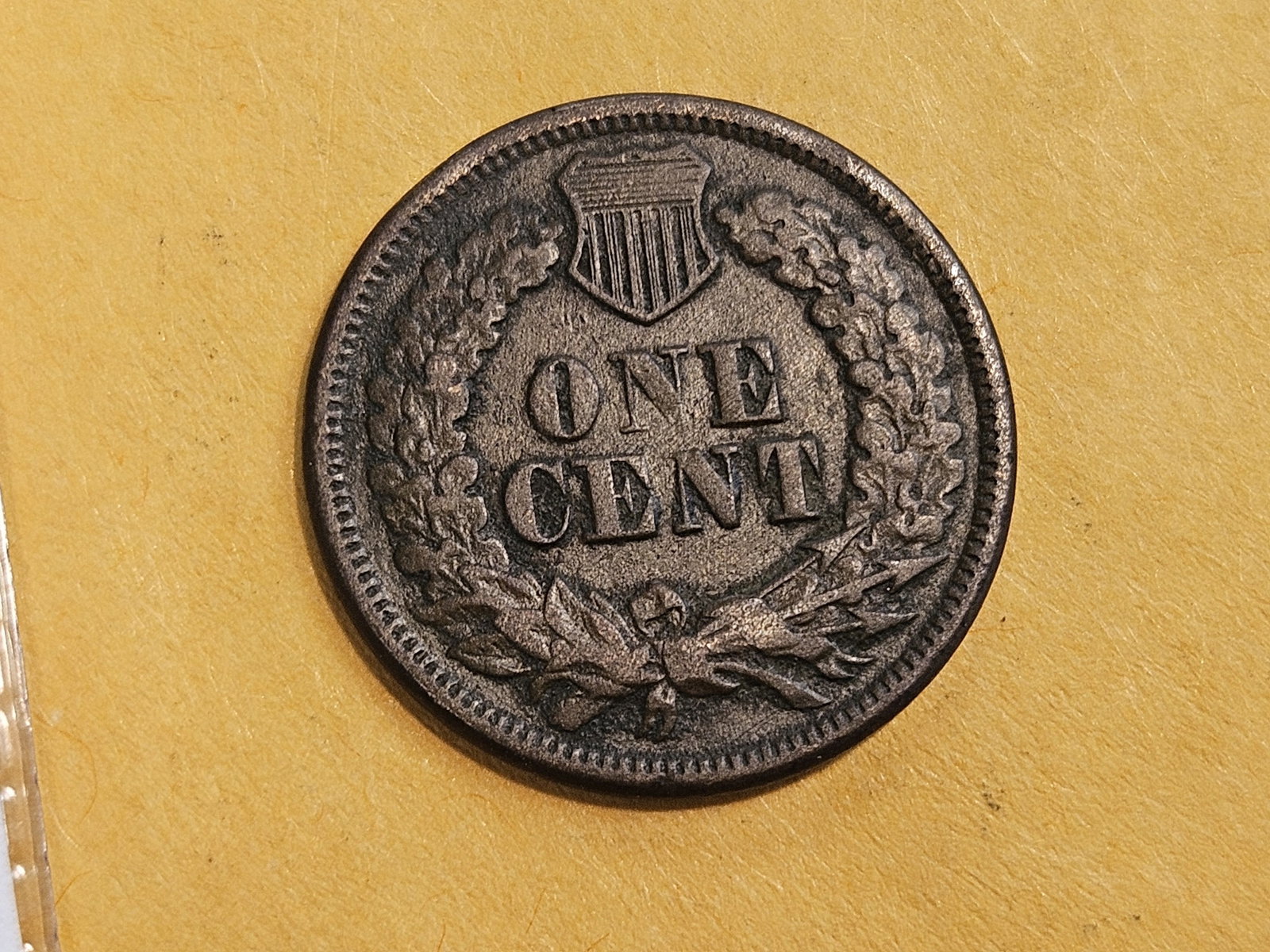 Semi-Key 1868 Indian Cent in Very Fine - details - 3