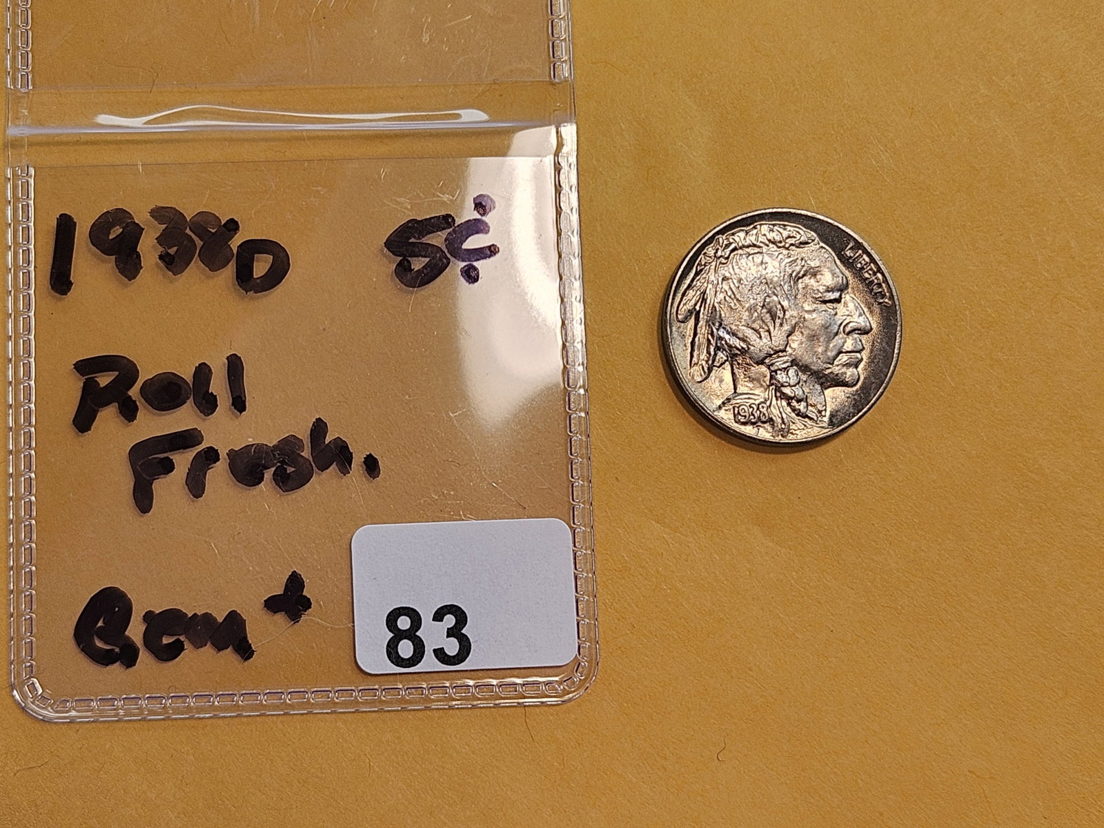 * GEM Brilliant Uncirculated 1938-D Buffalo Nickel - 2