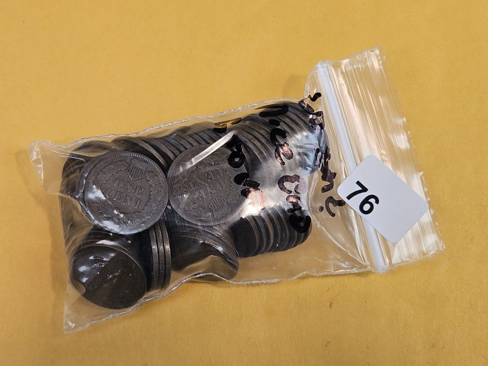 Sixty Indian Cents: From dealer. Unchecked by us. He said they were all in Good to Very Fine condition