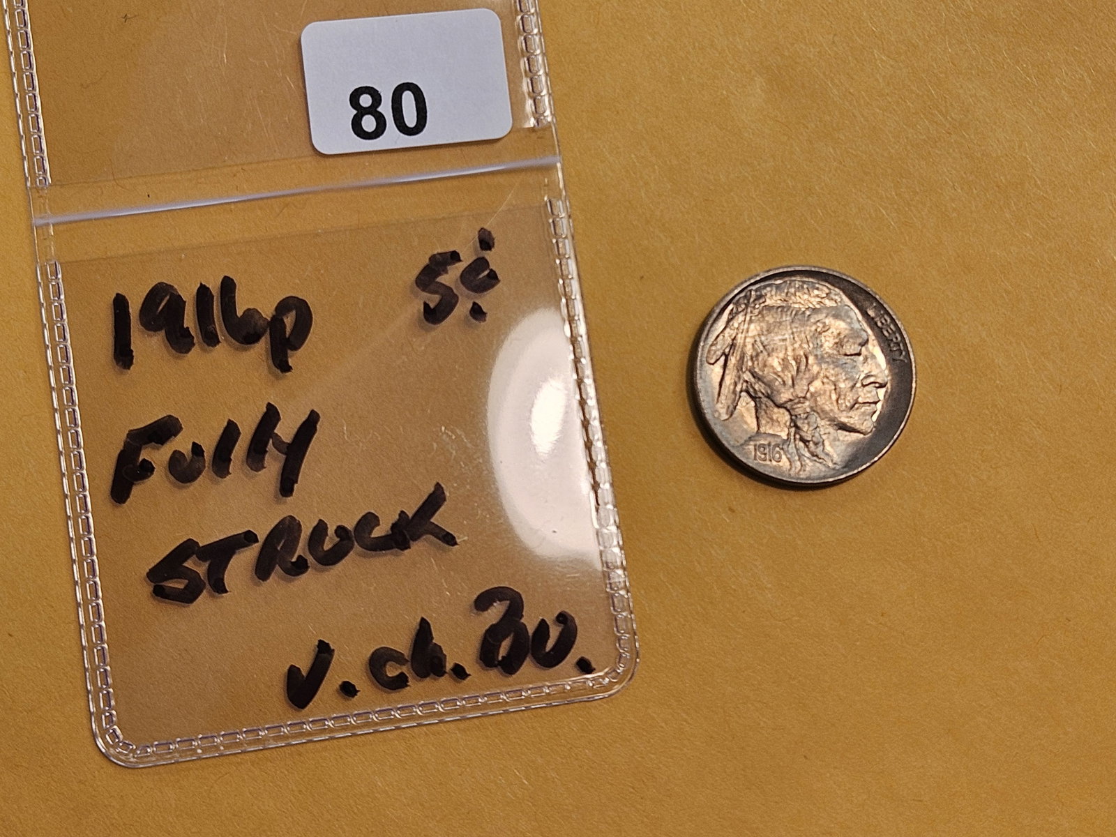 Very Choice Brilliant Uncirculated 1916 Buffalo Nickel - 2