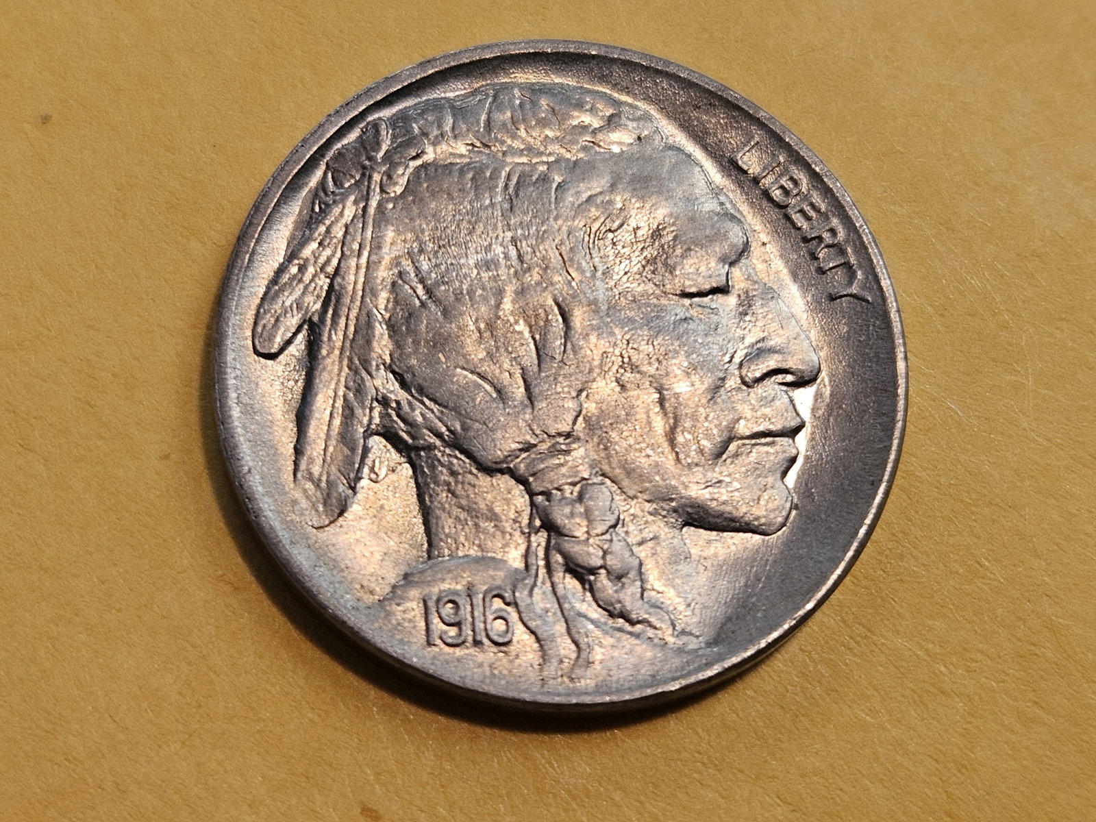 Very Choice Brilliant Uncirculated 1916 Buffalo Nickel - 4