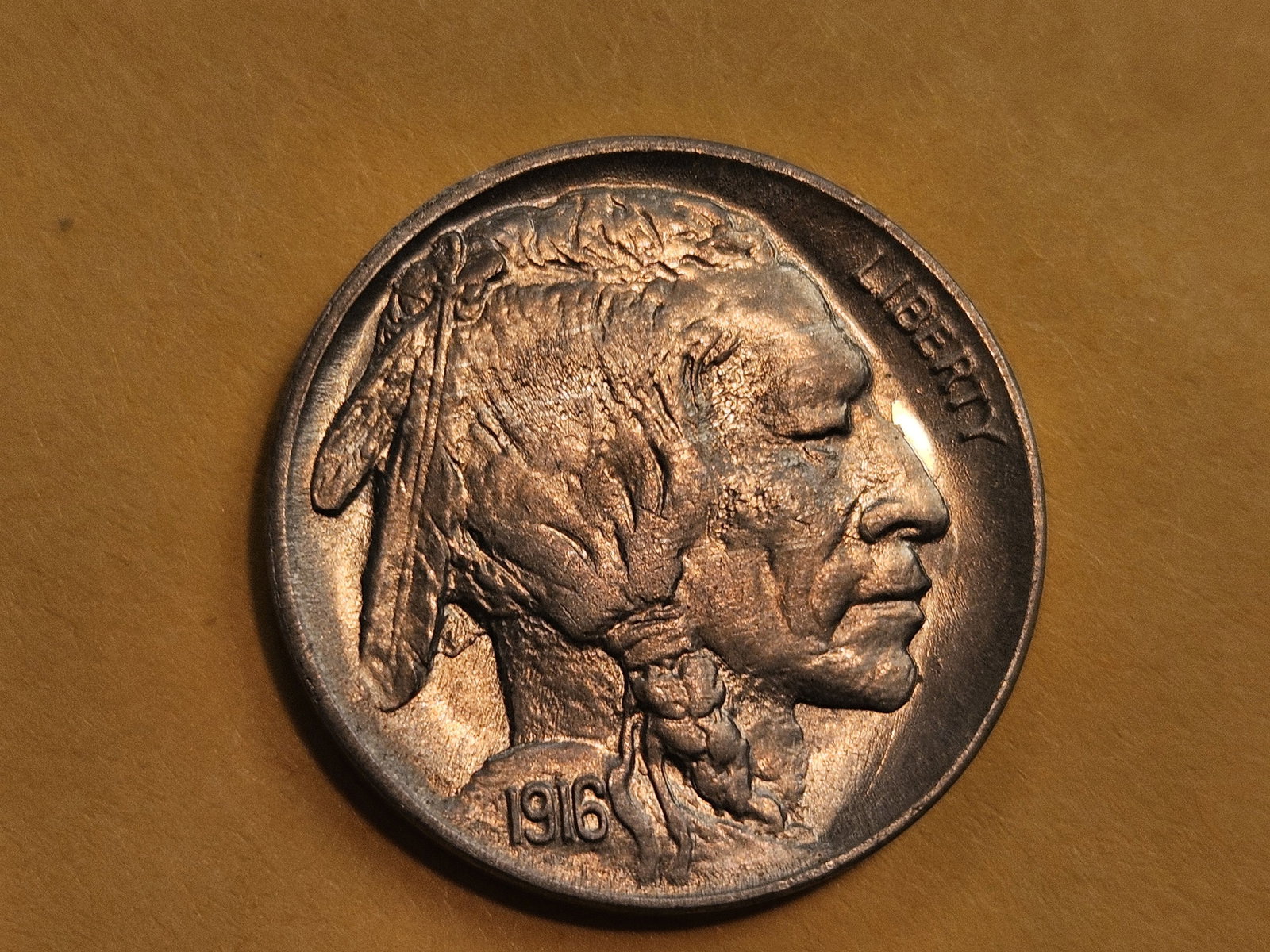 Very Choice Brilliant Uncirculated 1916 Buffalo Nickel - 5