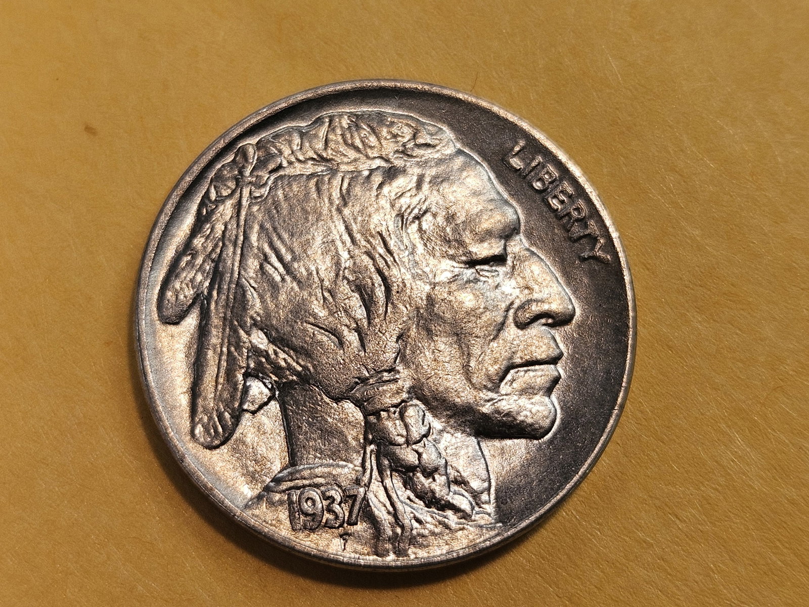 Choice Brilliant Uncirculated 1937-D Buffalo Nickel (1 of 6)