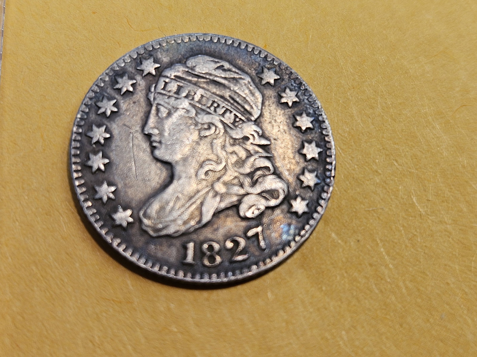 * 1827 Capped Bust silver Dime in Extra Fine - 3