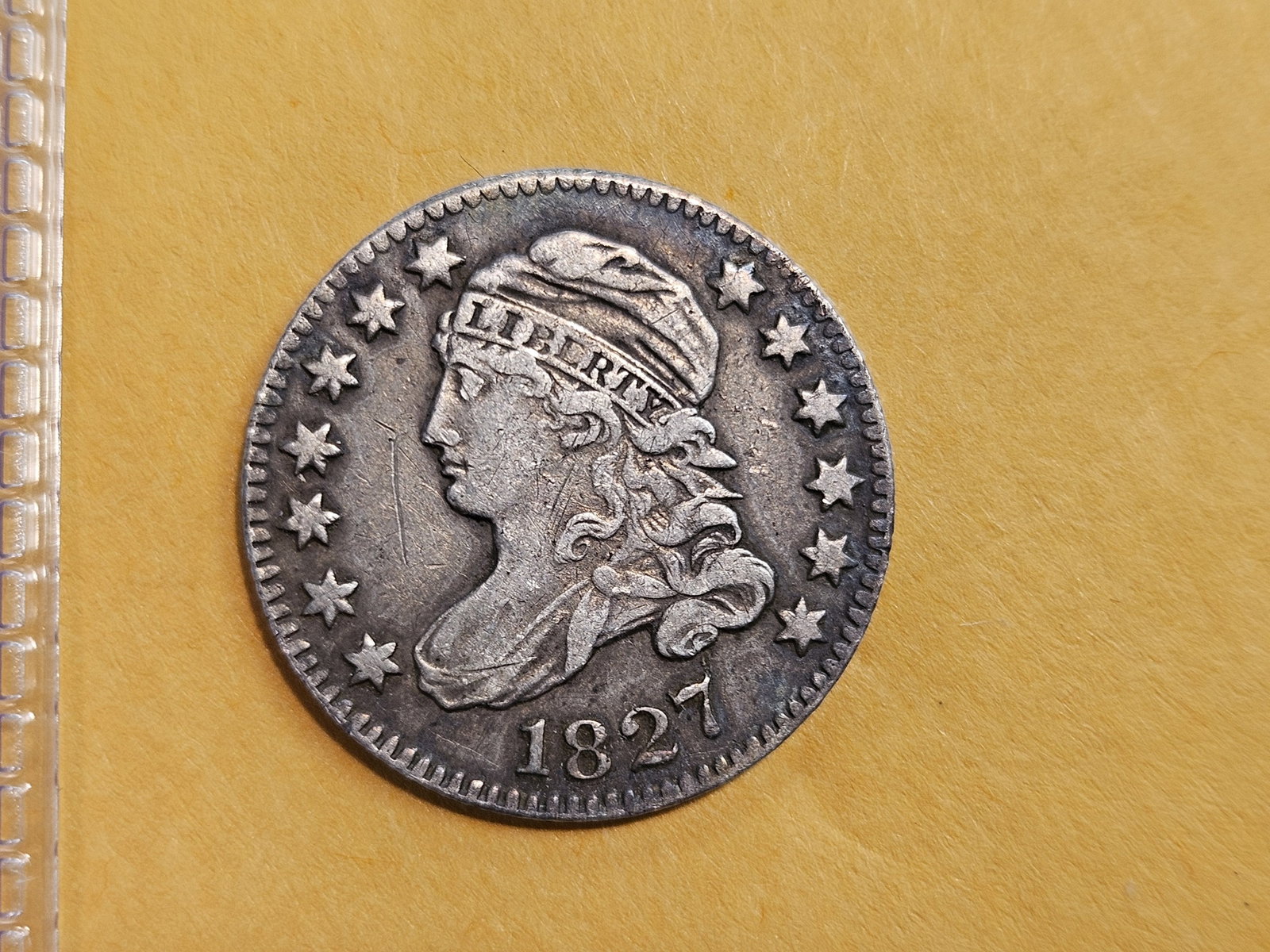 * 1827 Capped Bust silver Dime in Extra Fine - 4