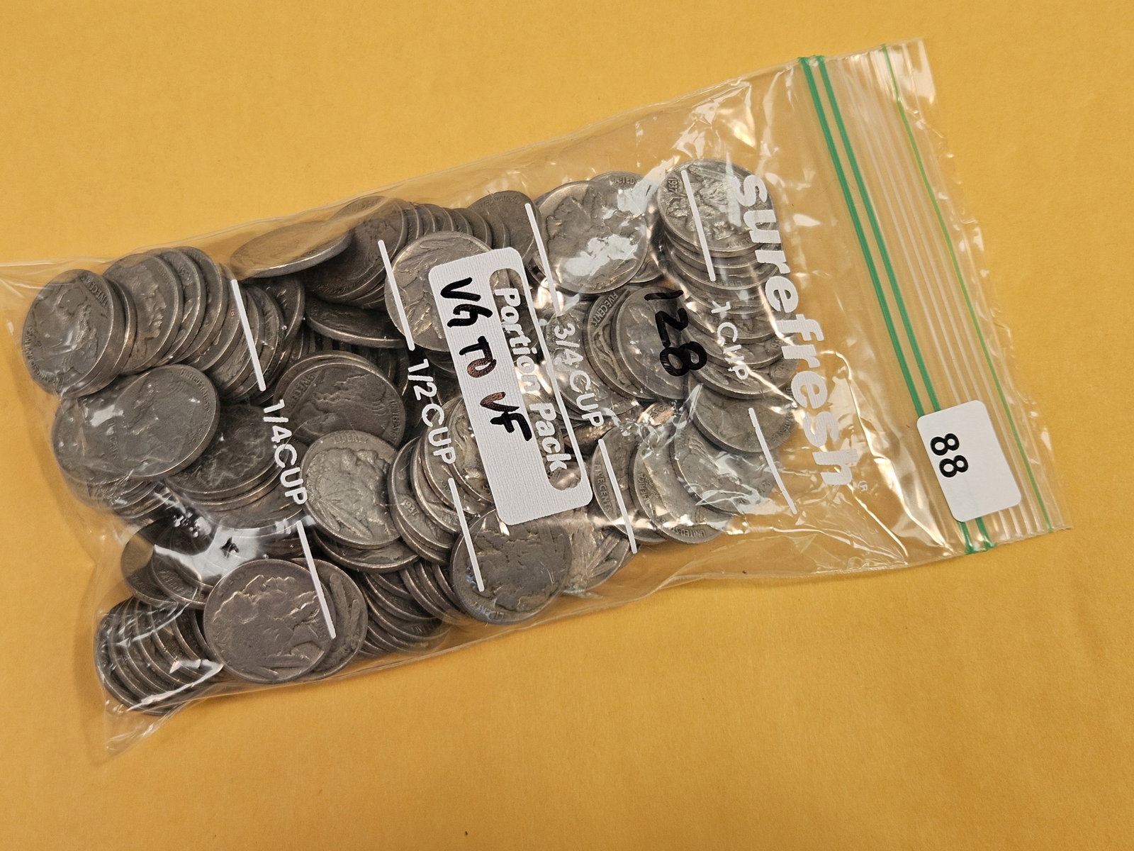 One Hundred twenty-eight Buffalo Nickels: All in Very Good to Very Fine