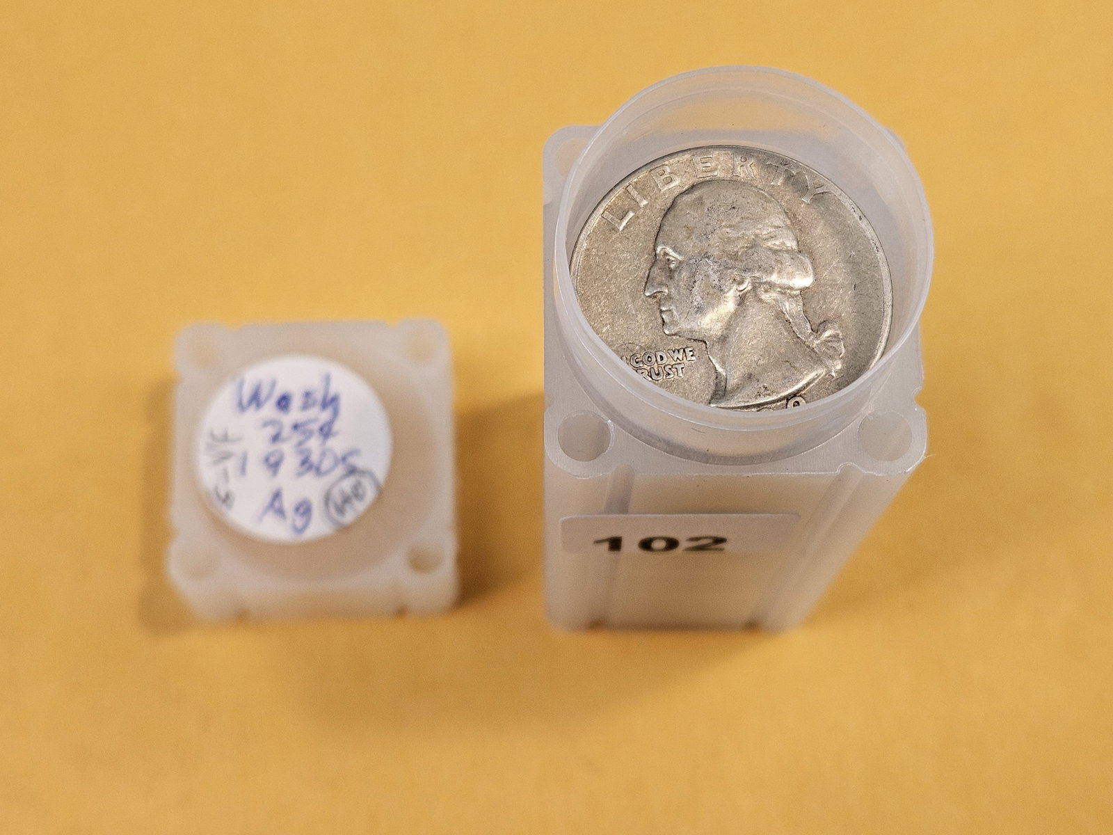 Full Roll of Silver Washington Quarters: From consignor. Unchecked by us. He noted they were all 1940's through 1960's. Mixed dates and grades