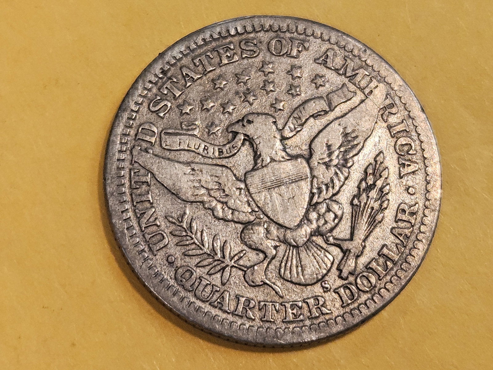 Semi-Key 1915-S Barber Quarter in Fine - 4