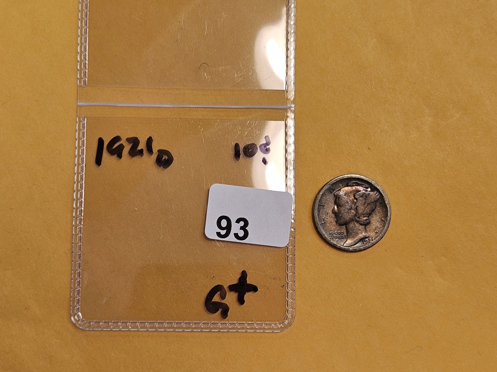 KEY Date 1921-D Mercury Dime - 2