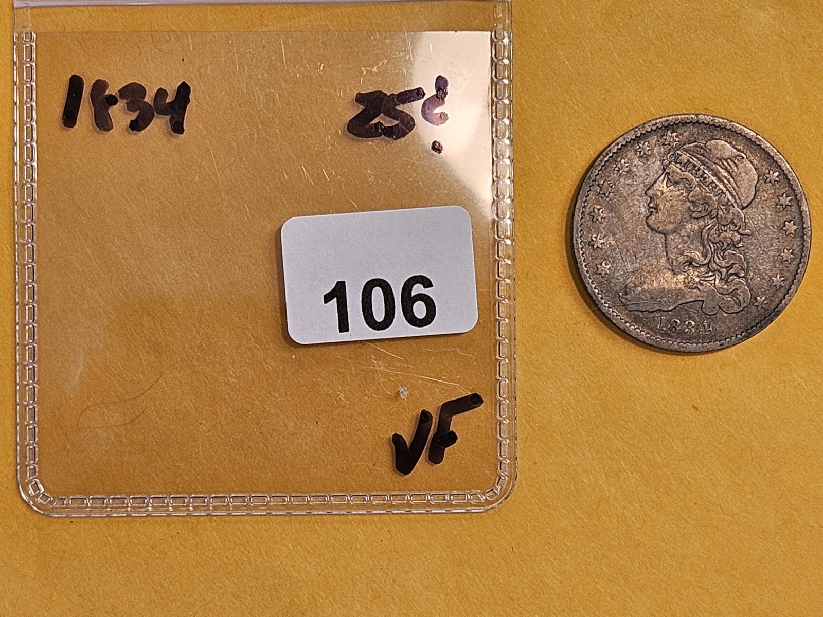 Better 1834 Capped Bust Quarer in Very Fine - 2