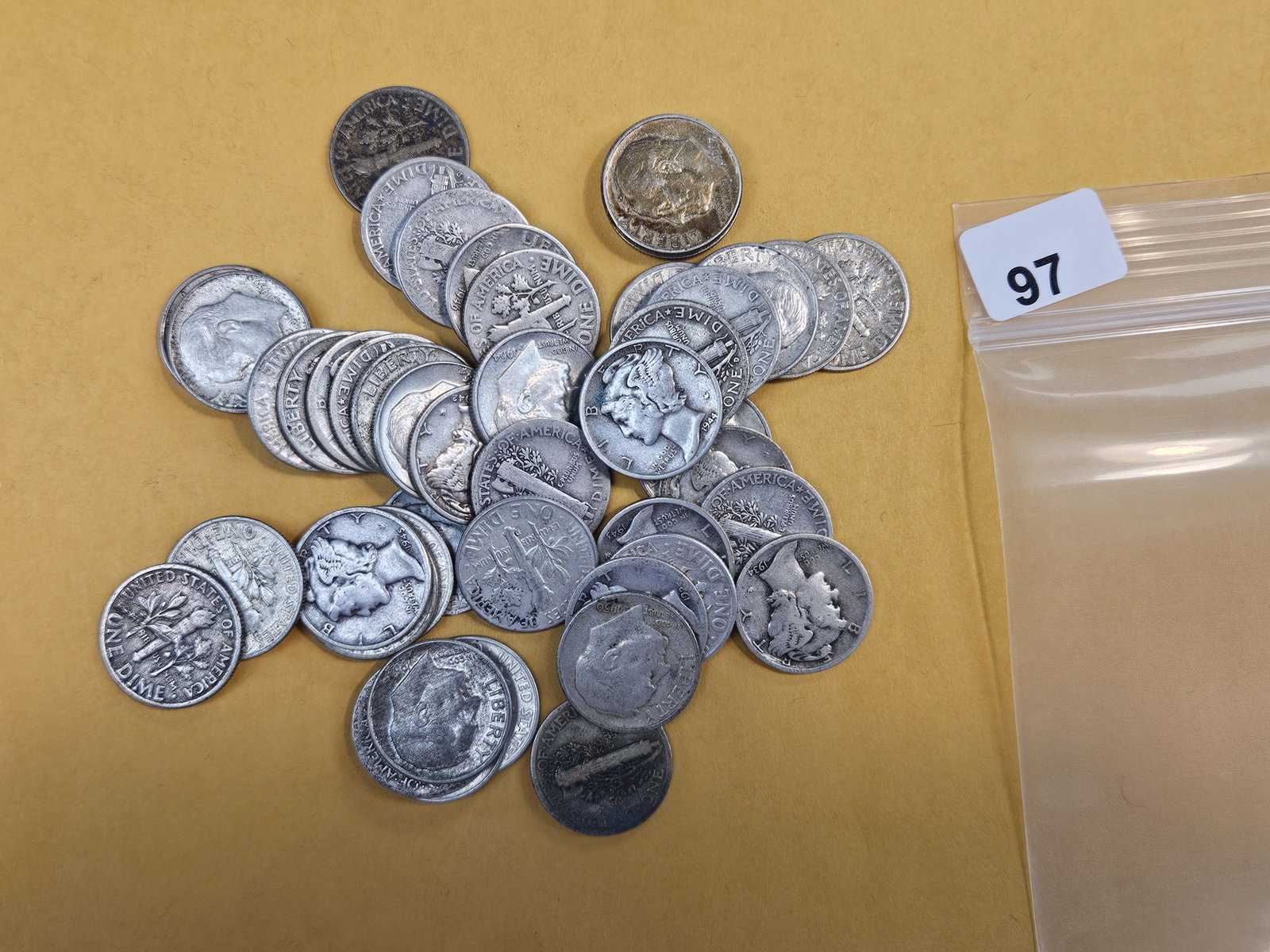 Fifty mixed silver Dimes (1 of 2)