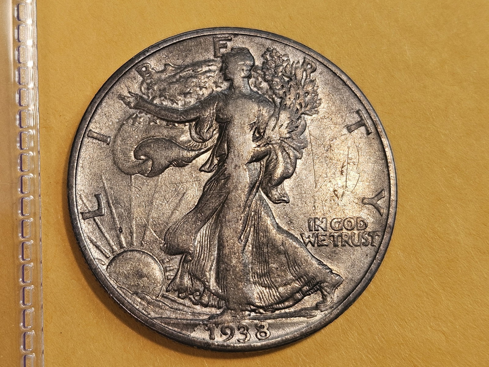 Key Date 1938-D Walking Liberty Half Dollar: In Fine plus
